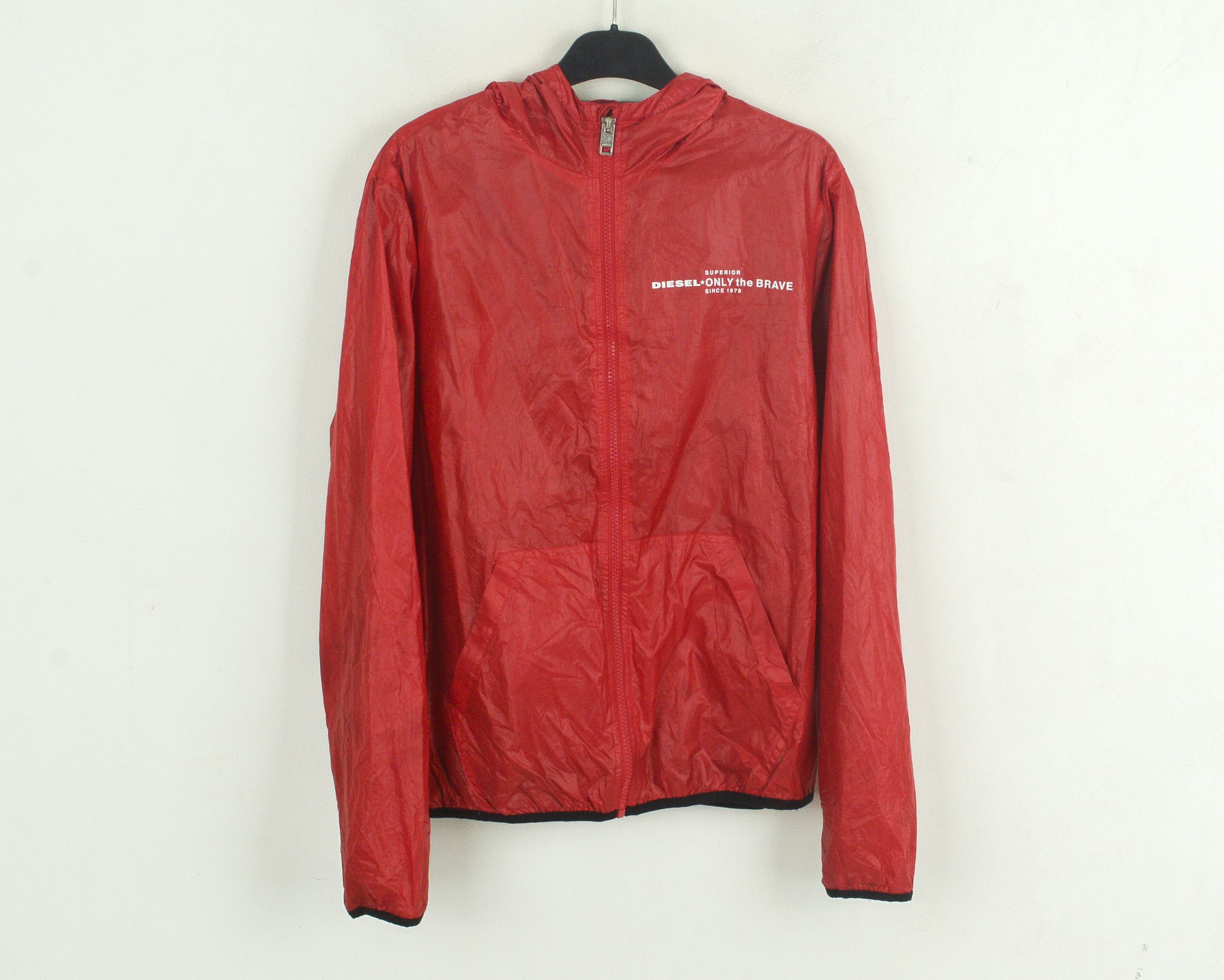Diesel WHATEVER Girls Youth Size 14y Rain Jacket Hooded XS Red Size XS / US 0-2 / IT 36-38 - 1 Thumbnail