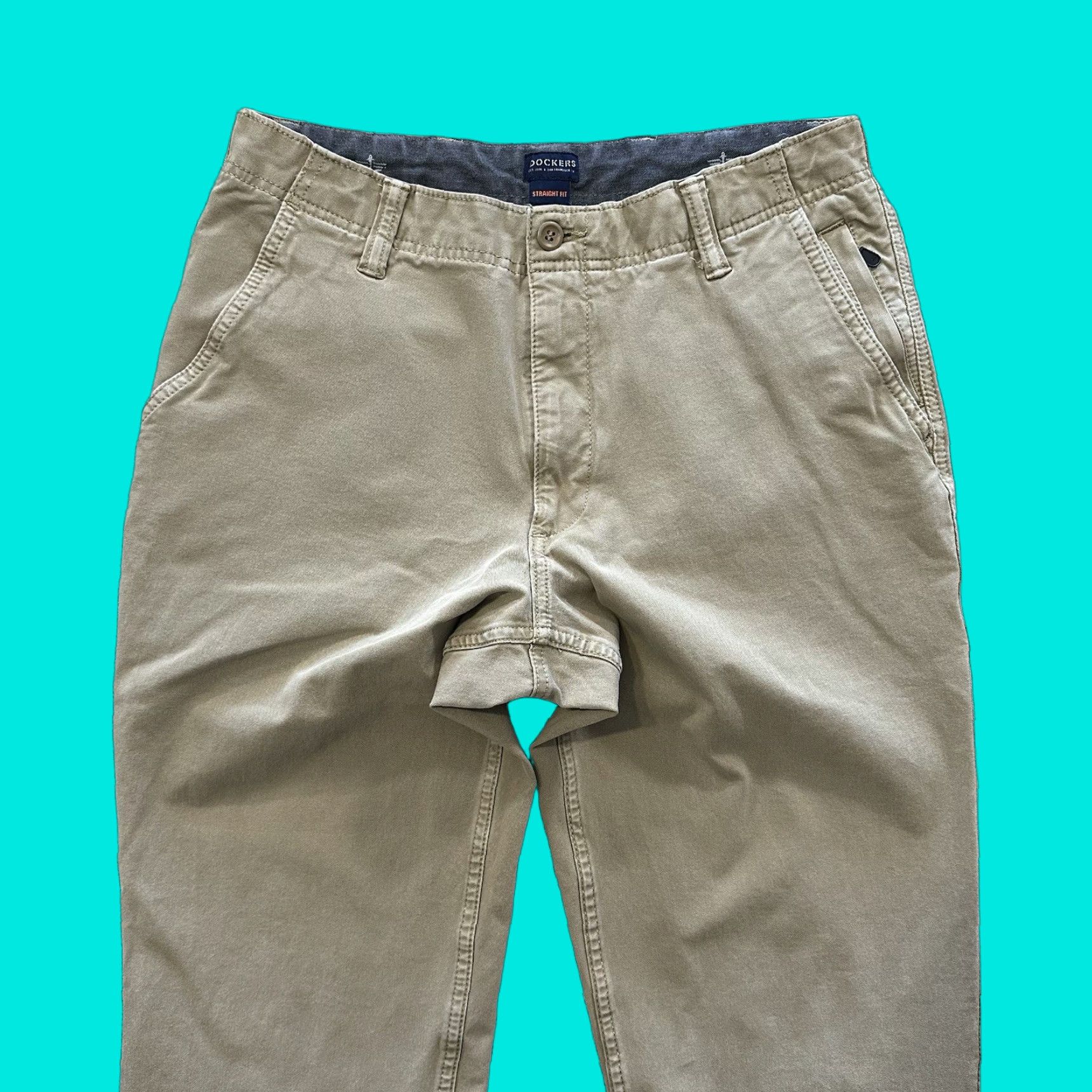 Dockers DOCKERS Pants Mens 33x30 Straight Fit Cotton Chino Stretch Khaki Beige Shirt? Size US 33 - 1 Thumbnail