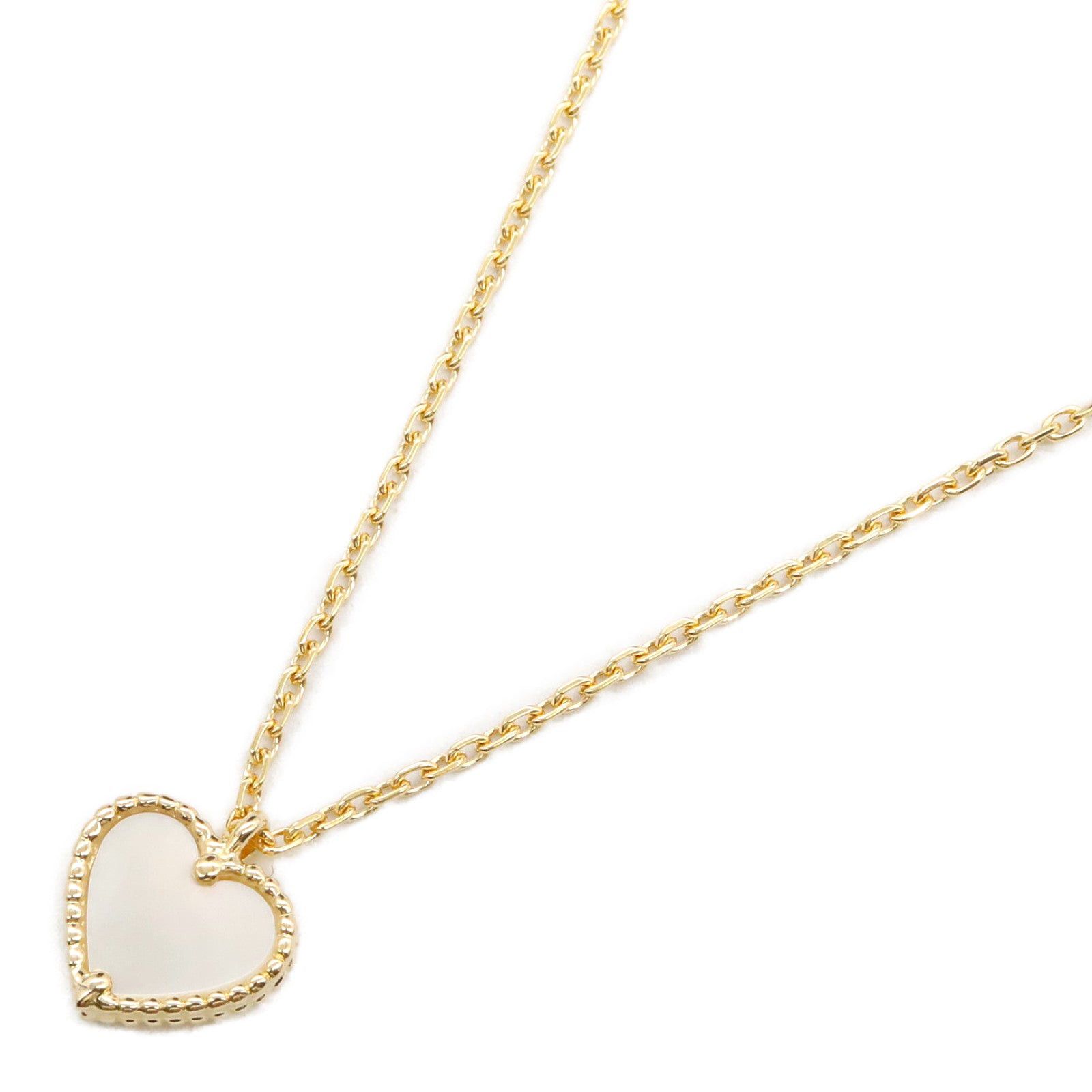 Van Cleef & Arpels Van Cleef Arpels Lucky Alhambra Necklace Heart Mother Of Pearl K18 (Yellow Gold) White Size ONE SIZE - 1 Thumbnail