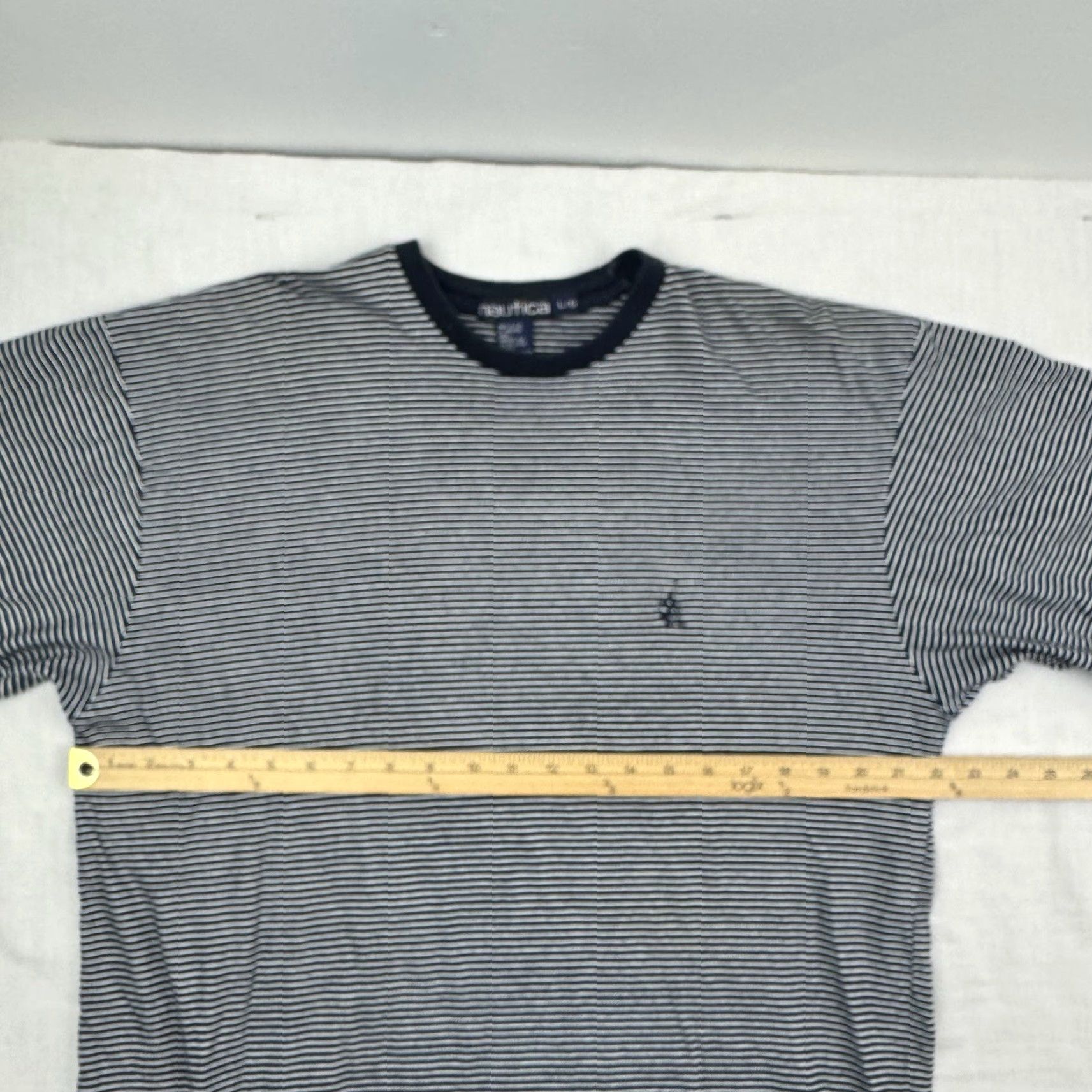 Nautica Vintage Nautica Striped T-Shirt Adult Large Logo USA 90s Hipster Cotton Shirt Mens Size US L / EU 52-54 / 3 - 7 Thumbnail