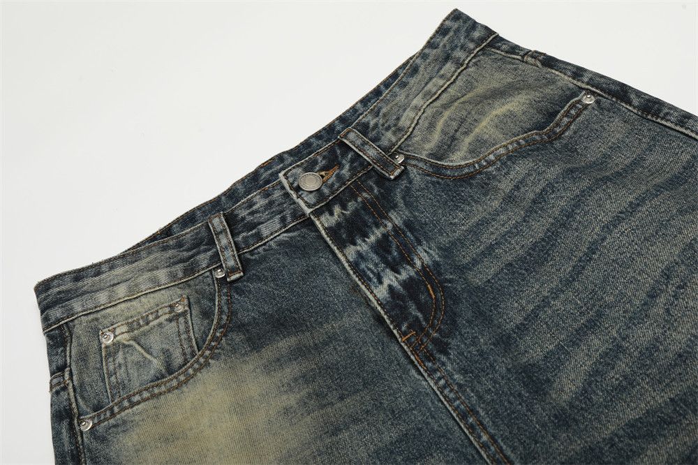 Vintage Men's Heavy Wash Distressed Vintage Casual Loose Fit Jeans Size US 32 / EU 48 - 3 Thumbnail
