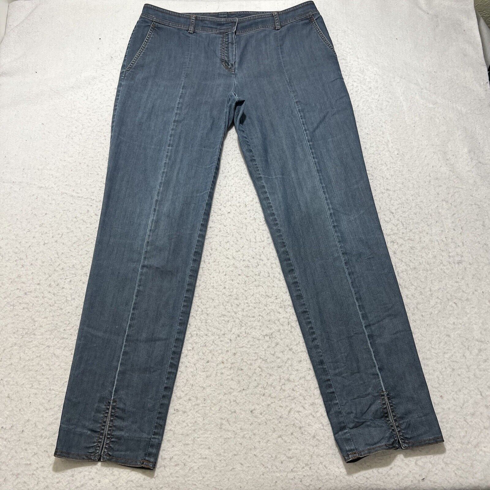 Other St. John 6 Denim Straight Leg Mid Rise Navy Blue Jeans Size 28" / US 6 / IT 42 - 1 Thumbnail