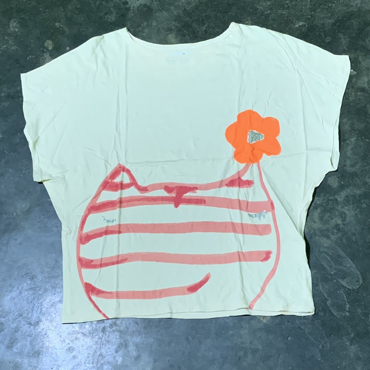 Tsumori Chisato Tsumori chisato by issey miyake cat & flowwers tshirt Size ONE SIZE - 1 Thumbnail