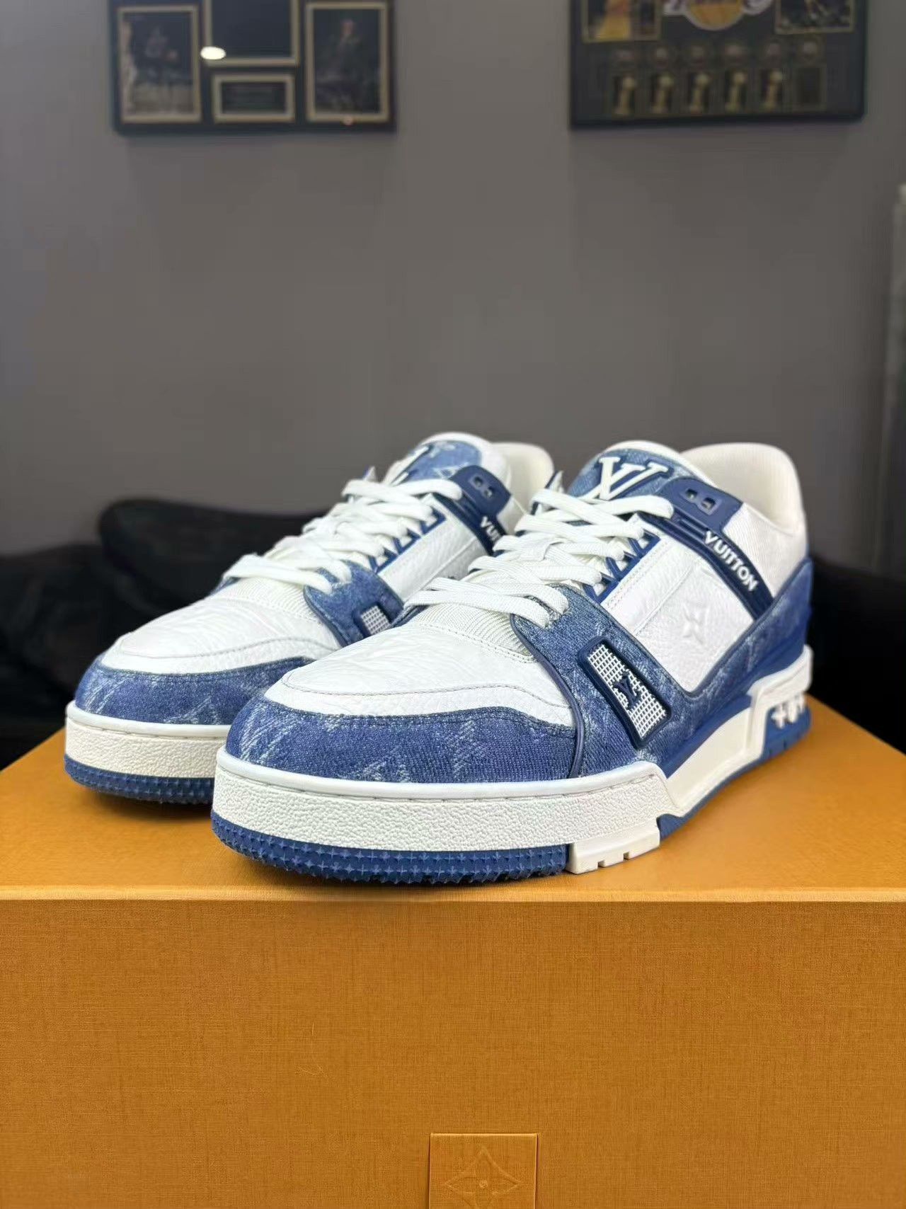 Louis Vuitton Louis Vuitton Training Denim Blue Lowtop Sneakers 41 Men Size US 8.5 / EU 41-42 - 1 Thumbnail