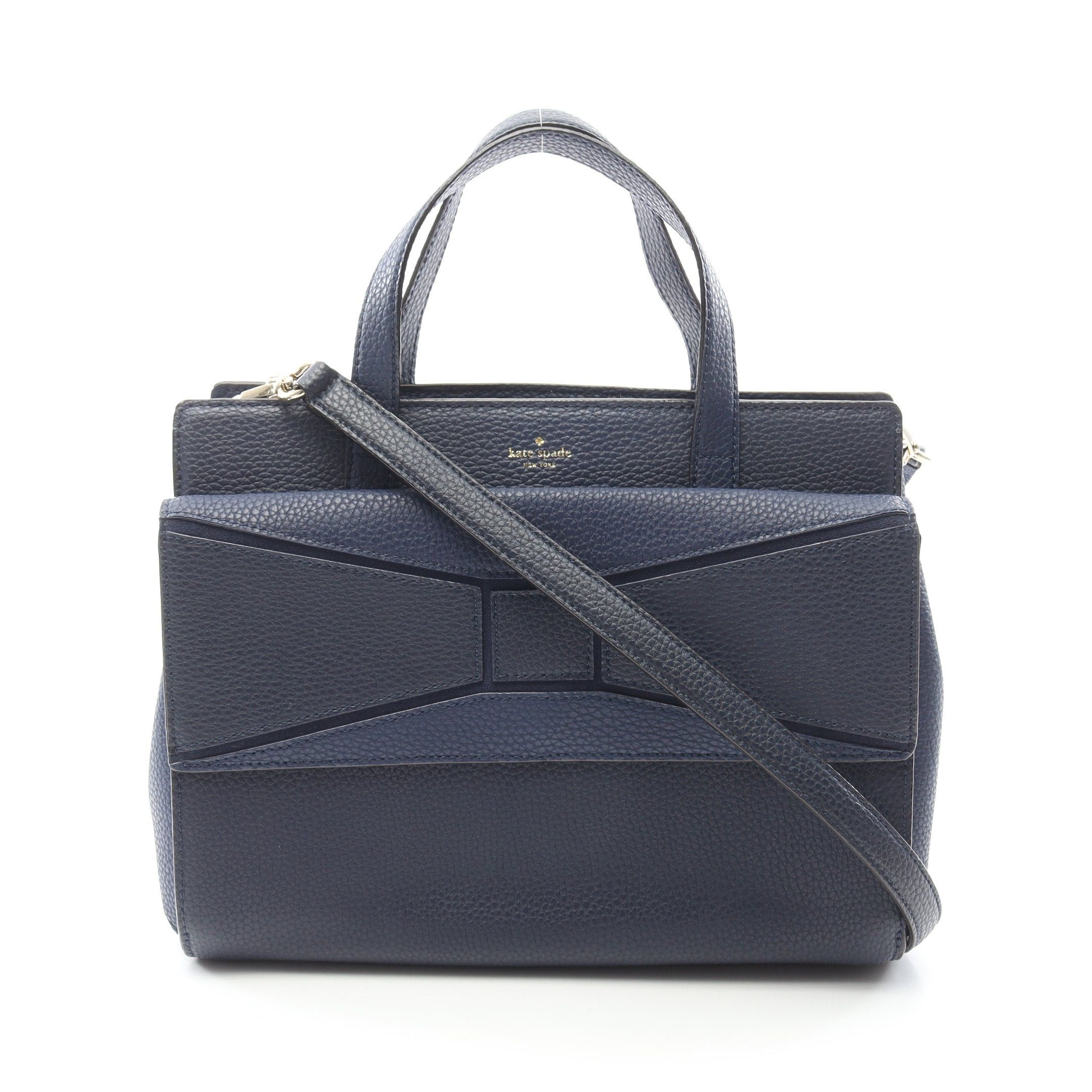 Kate Spade Kate Spade Chantal Bridge Place Handbag Leather Navy Size ONE SIZE - 1 Thumbnail