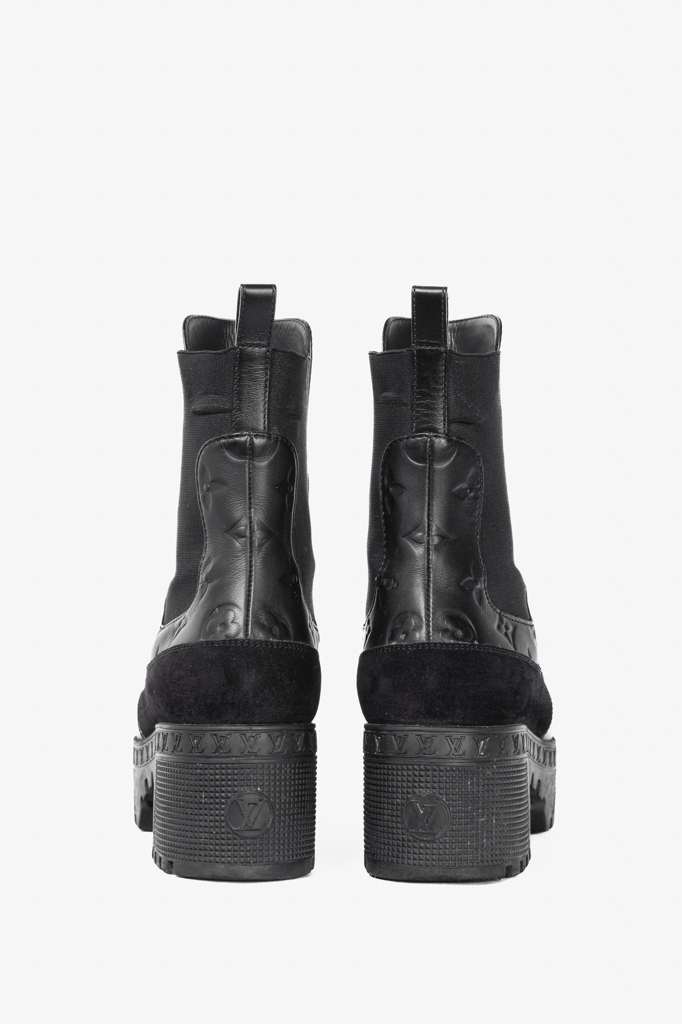 Louis Vuitton Louis Vuitton Laureate Suede/Monogram-Leather Platform Boot Size US 7 / IT 37 - 3 Thumbnail