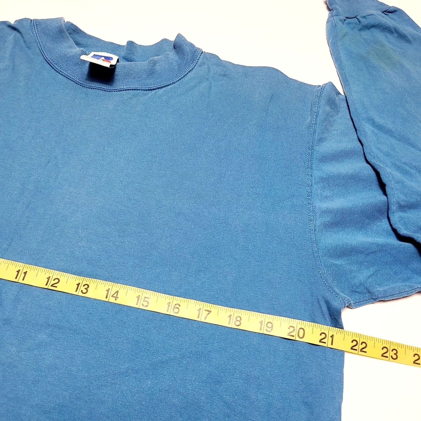 Russell Athletic VINTAGE Russell Athletic Blue Long Sleeve Shirt L Men USA Made Size US L / EU 52-54 / 3 - 6 Thumbnail