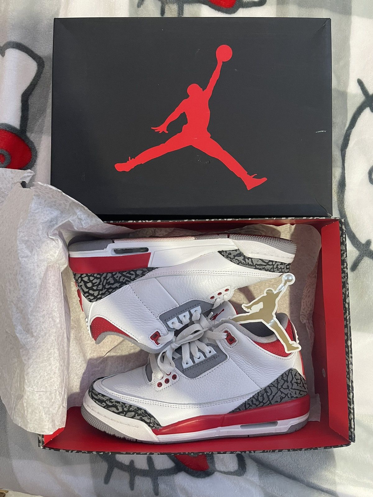 Jordan Brand × Nike Jordan 3 Retro Fire Red GS 2022 Size US 5.5 / EU 38 - 1 Thumbnail