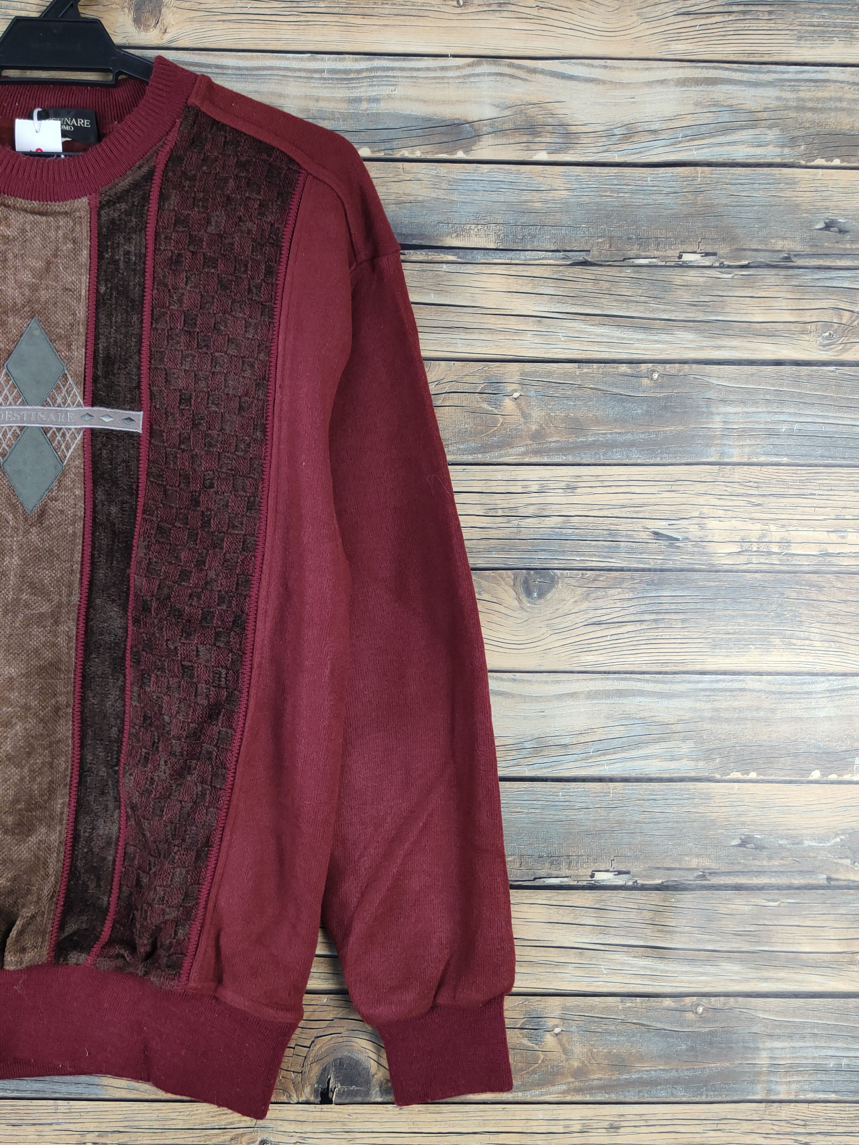 Homespun Knitwear × Japanese Brand × Vintage Destinare Maroon Knitwear Sweatshirts #W1255 Size US M / EU 48-50 / 2 - 6 Thumbnail