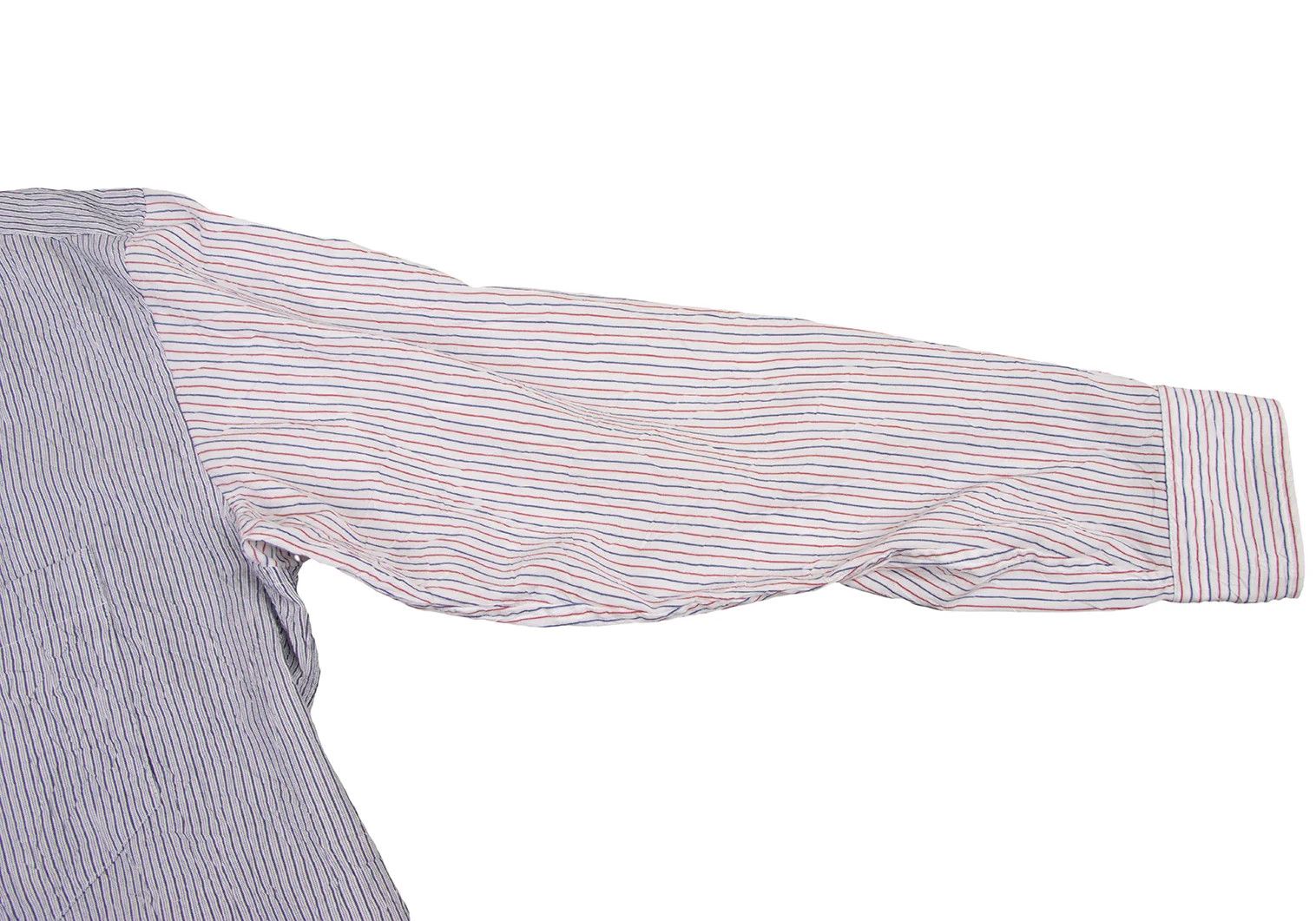 Issey Miyake Stripe Long Sleeve Shirt in Navy and White Size US M / EU 48-50 / 2 - 7 Thumbnail