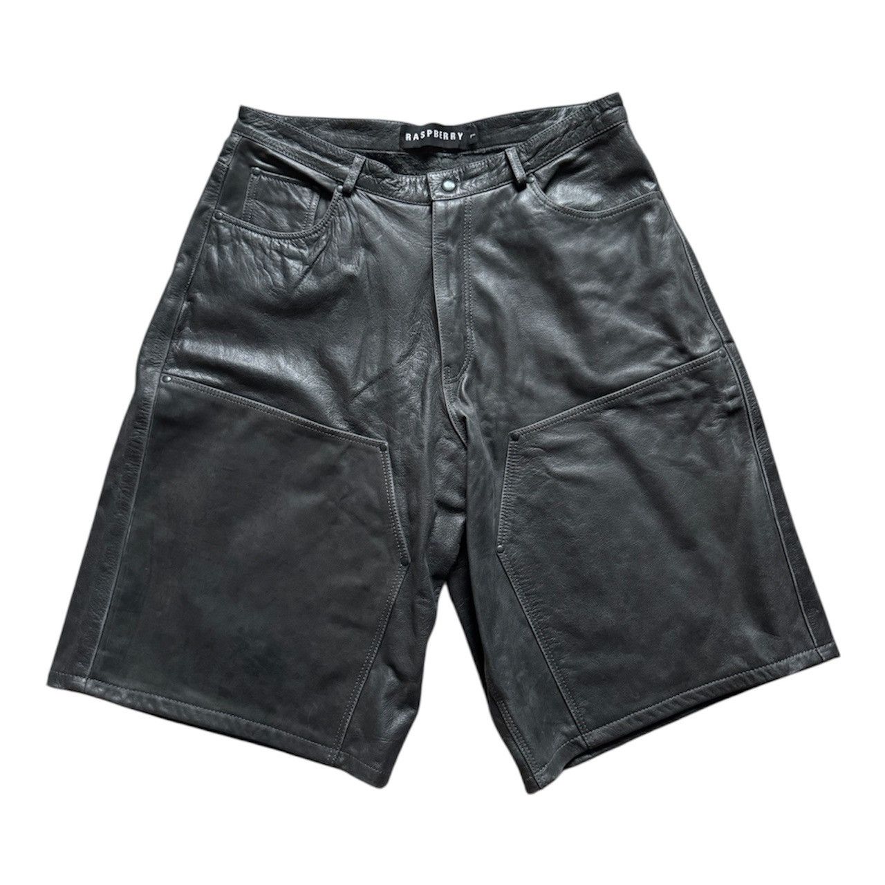 GV Gallery Raspberry Hills Black Leather Shorts