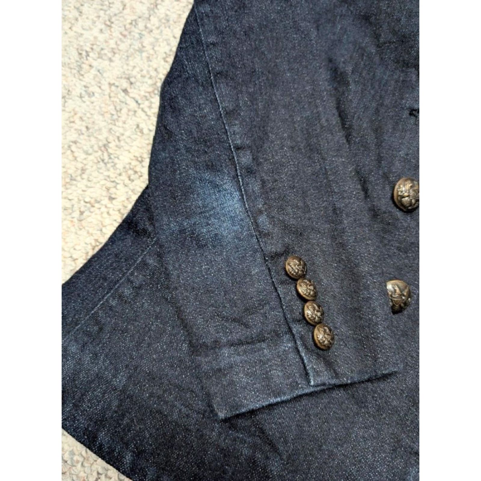 Ralph Lauren VINTAGE Ralph Lauren blazer Denim Women M Denim Blue double breasted Military blazer Military model Size 32" / US 10 / IT 46 - 6 Thumbnail