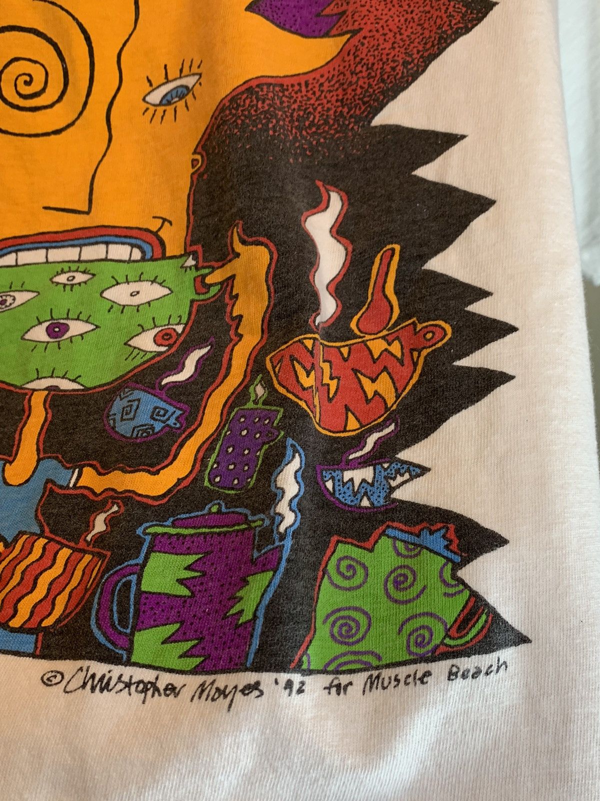 Vintage *RARE* Vintage 1992 Javaholic Coffee Art Single Stitch Shirt Size US L / EU 52-54 / 3 - 4 Thumbnail