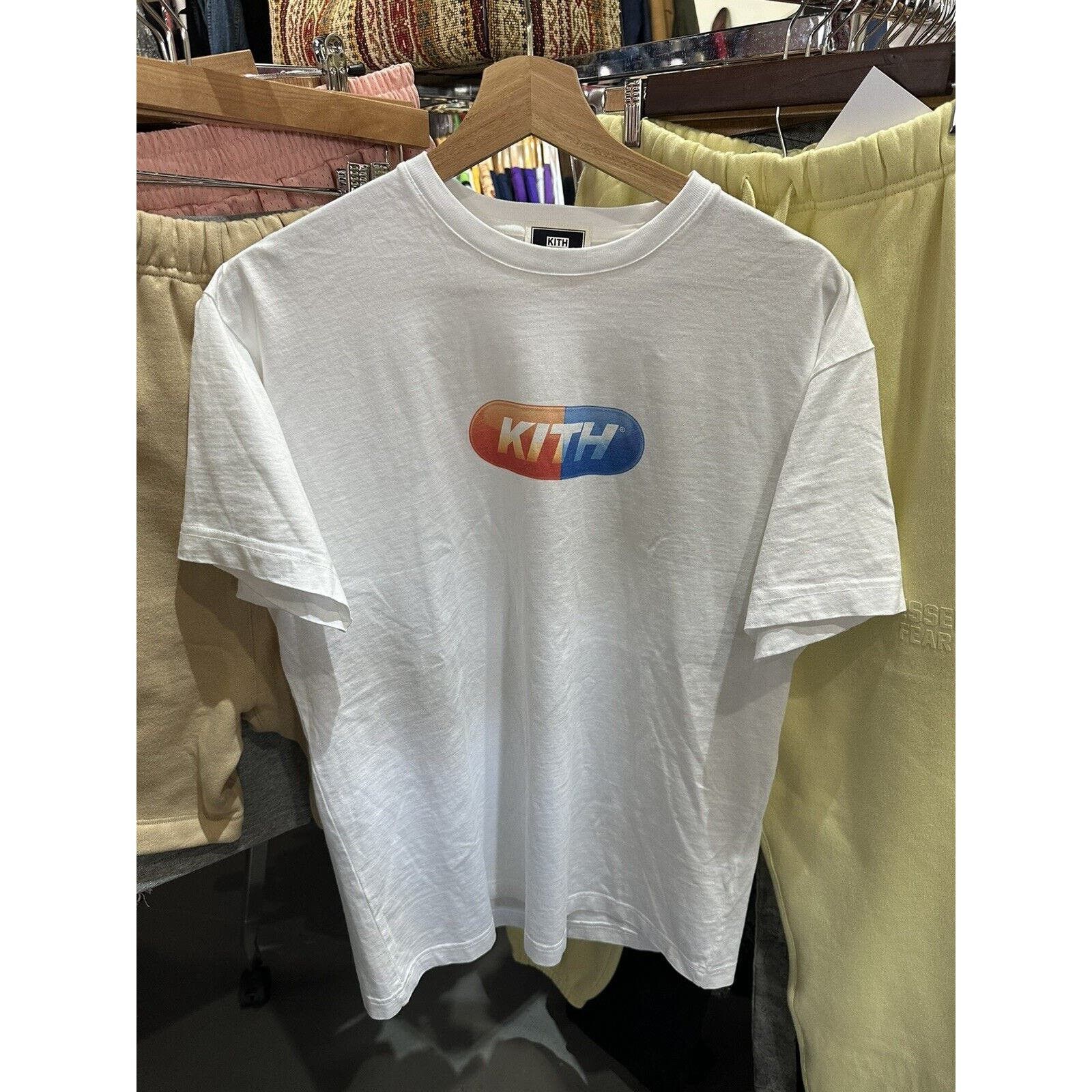 Image of Kith Pill Capsule Logo Tee White T-Shirt Size Xs Nwot, Men's