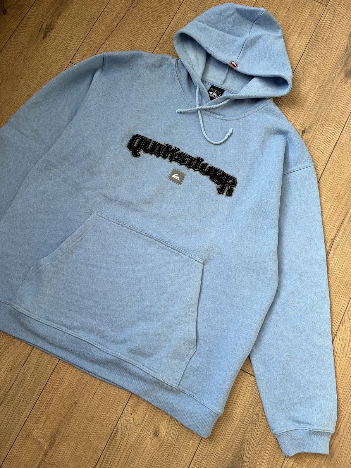 Quiksilver Quiksilver Vintage Sky Blue Big Logo Hoodie Size US L / EU 52-54 / 3 - 6 Thumbnail