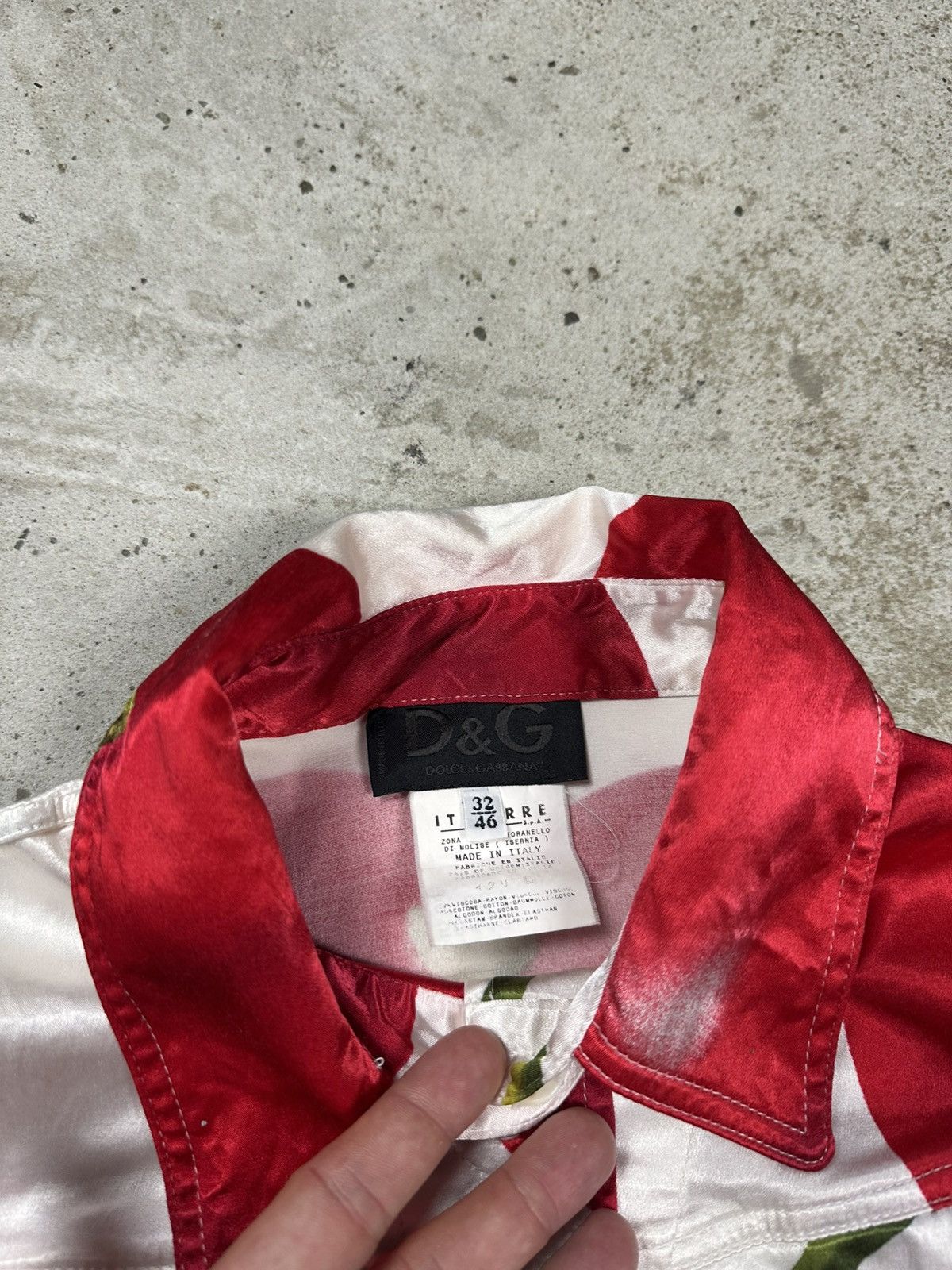 Dolce & Gabbana Vintage 90s Dolce & Gabbana Satin Cherry Print Jacket Size L / US 10 / IT 46 - 9 Thumbnail