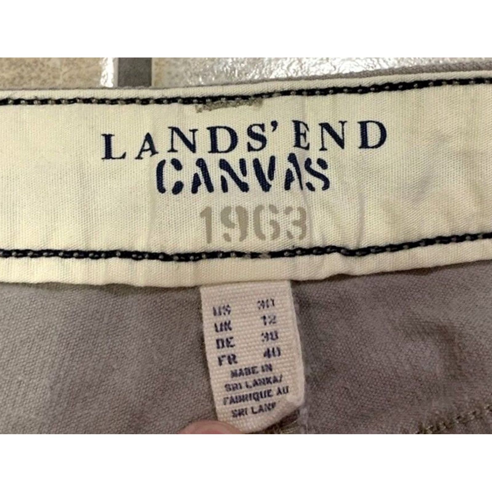 Lands' End Lands' End Women’s 30 Corduroy Pants Boyfriend Gray 30/34x29 Straight Front Pockets Slimming Stretch Denim Corduroy Size 30" / US 8 / IT 44 - 5 Thumbnail