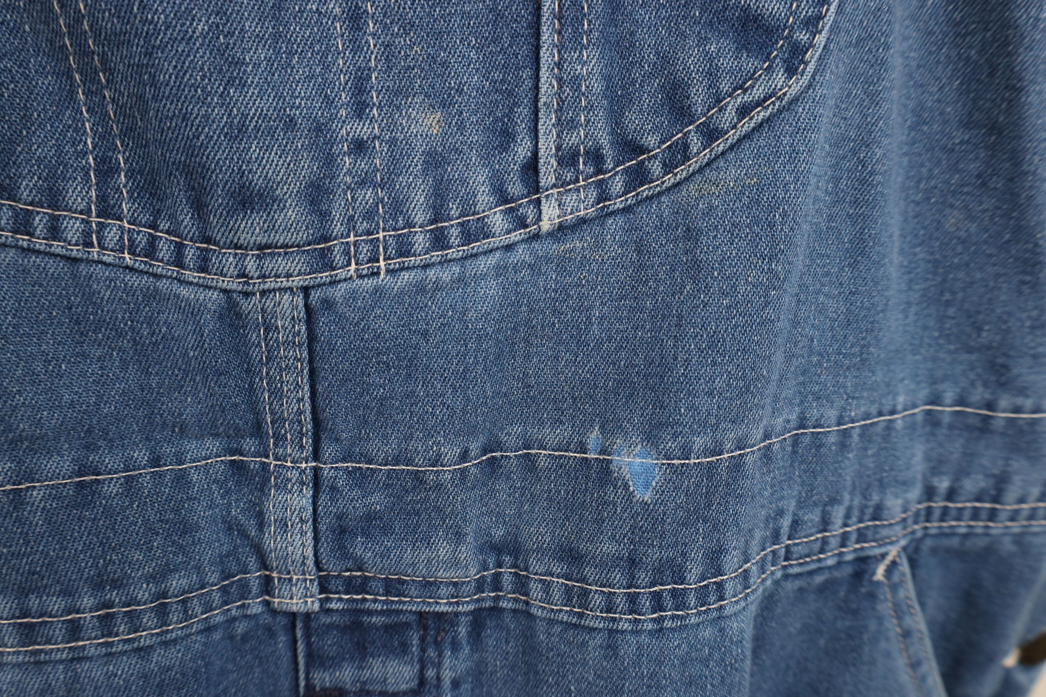 Vintage Vintage 70s Streetwear Distressed Wide Leg Denim Overalls Size US 38 / EU 54 - 7 Thumbnail
