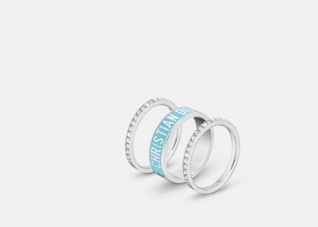 Dior o1w1db11224 Size: OS / Ring Set in Silver & Blue Size ONE SIZE - 1 Thumbnail