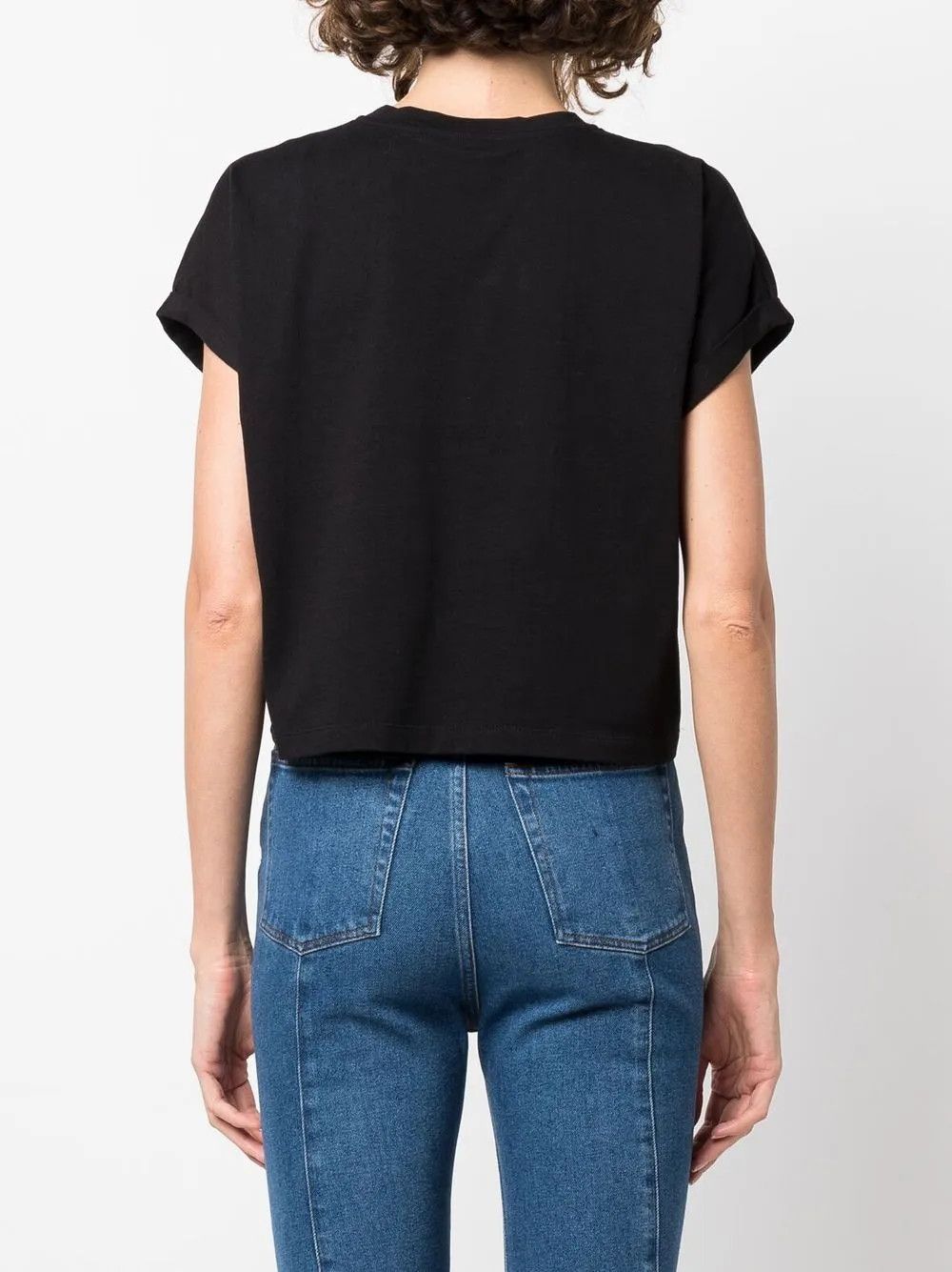 New Balance o1s1wg110725 Sequin Logo Round Neck T-Shirt in Black Size M / US 6-8 / IT 42-44 - 4 Thumbnail