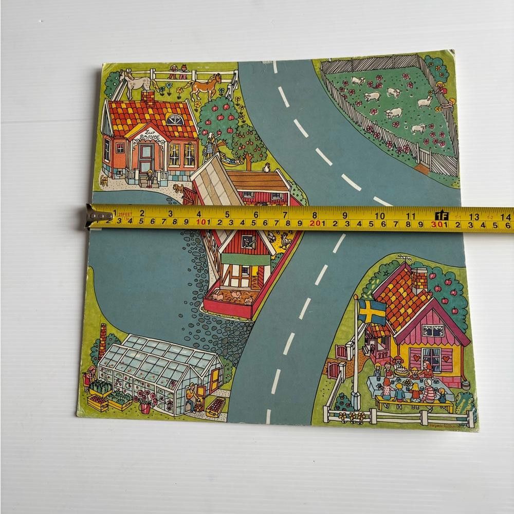 Designer Vintage 1978 Margareta Alderin Car Puzzle Mat Size ONE SIZE - 3 Thumbnail