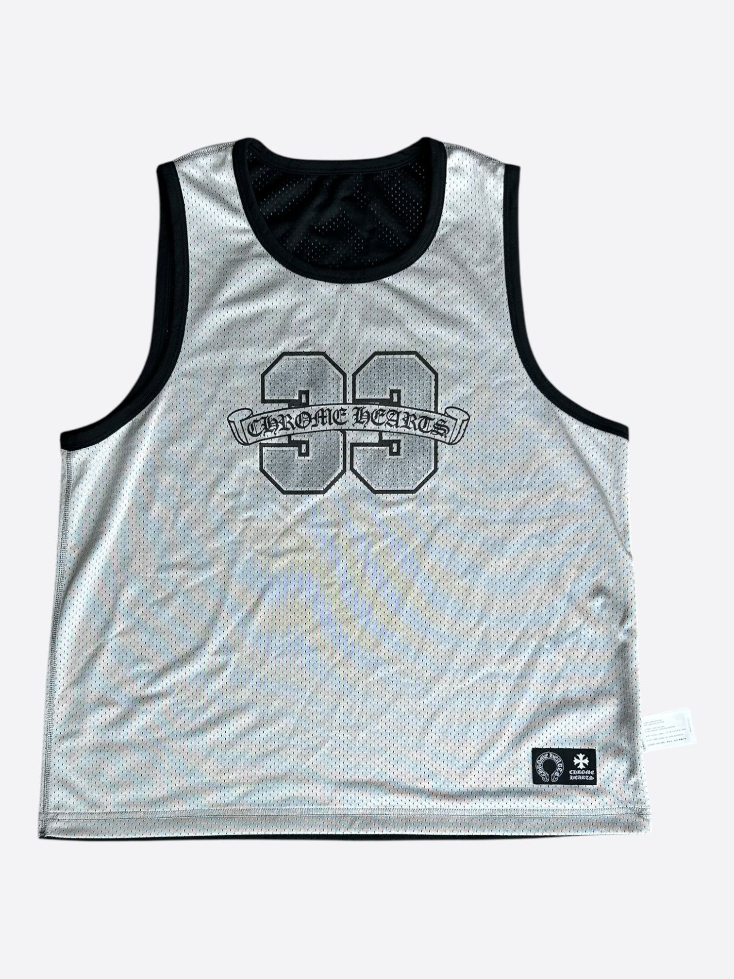 Chrome Hearts Chrome Hearts Black & White Logo Reversible Mesh Jersey Size US M / EU 48-50 / 2 - 2 Thumbnail