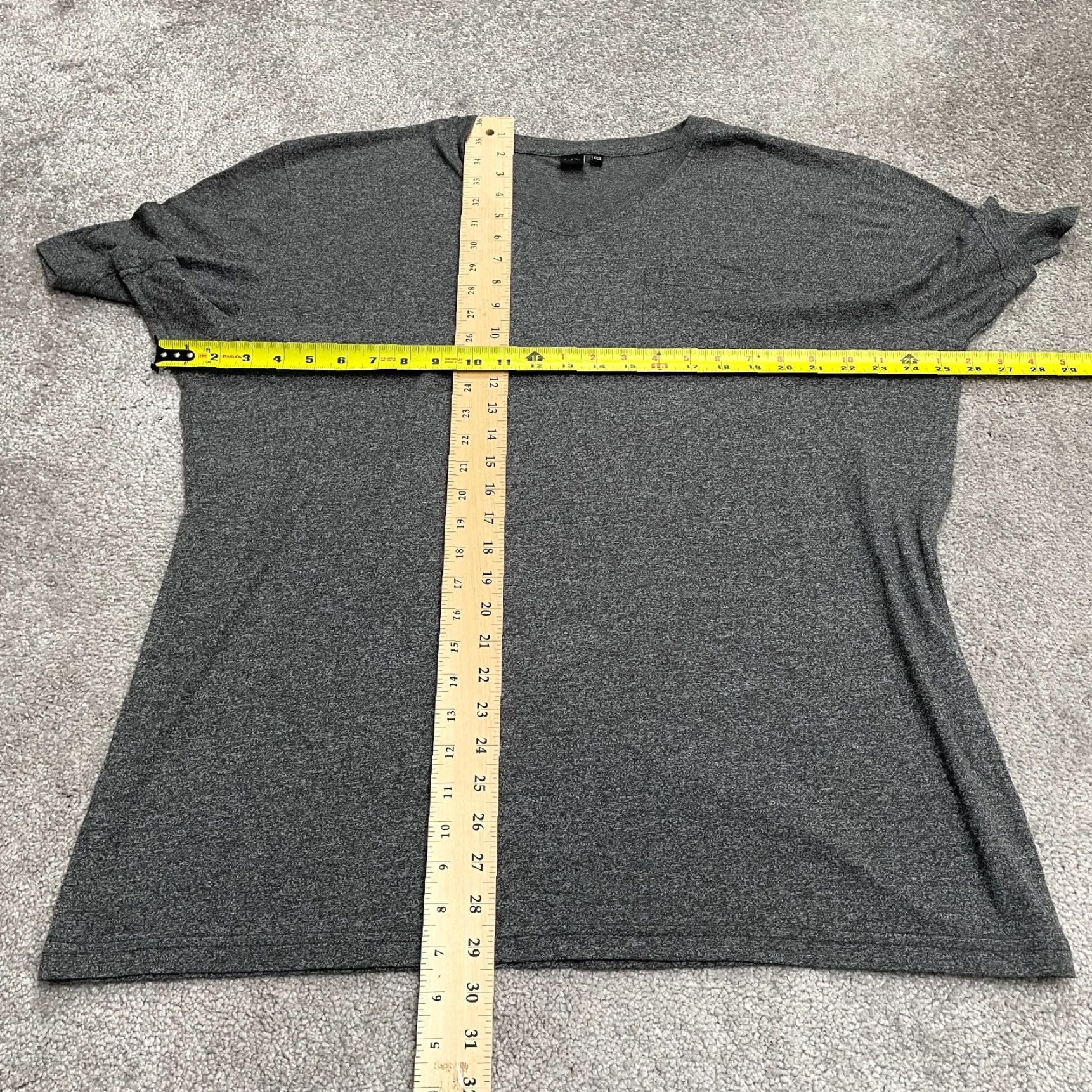 Vintage Liv Basic T-Shirt Womens XXXL Dark Gray V-Neck Short Sleeve Casual Stretch Tee Size XXL / US 16-18 / IT 52-54 - 7 Thumbnail