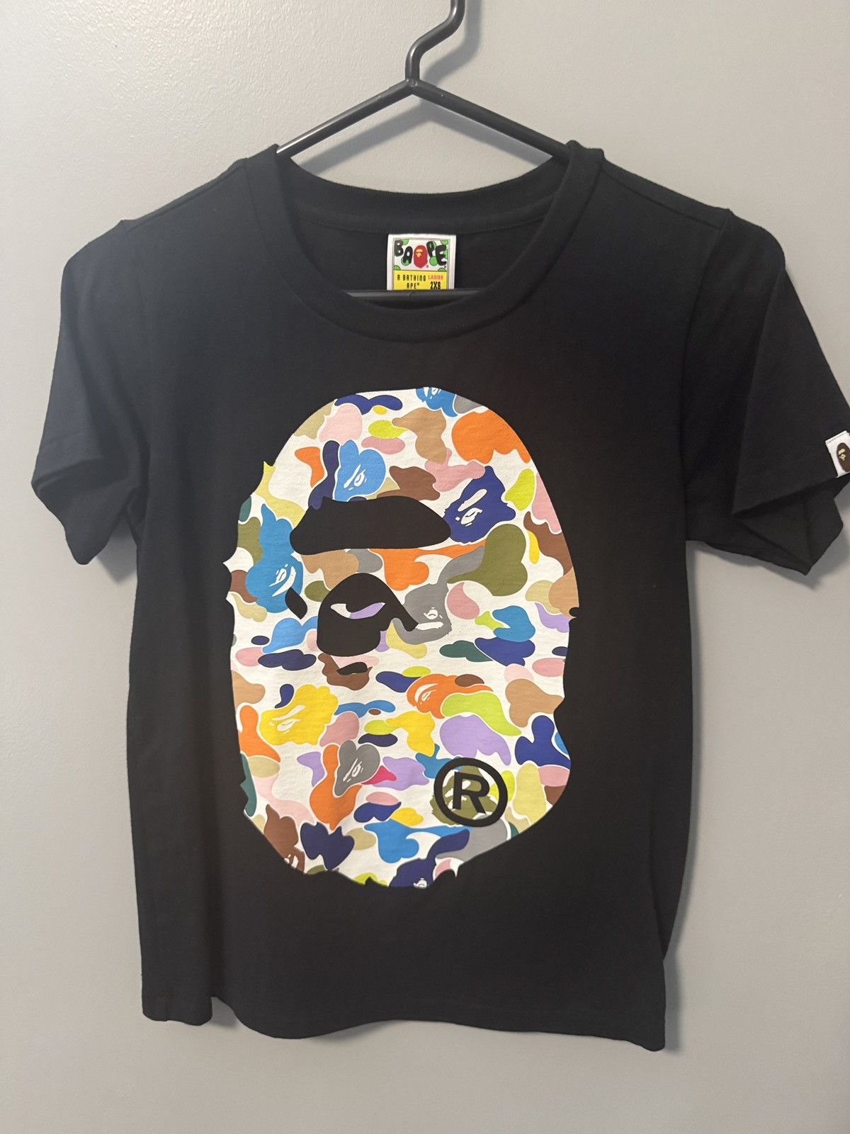 Multicolor Bape black short sleeve tee ladies