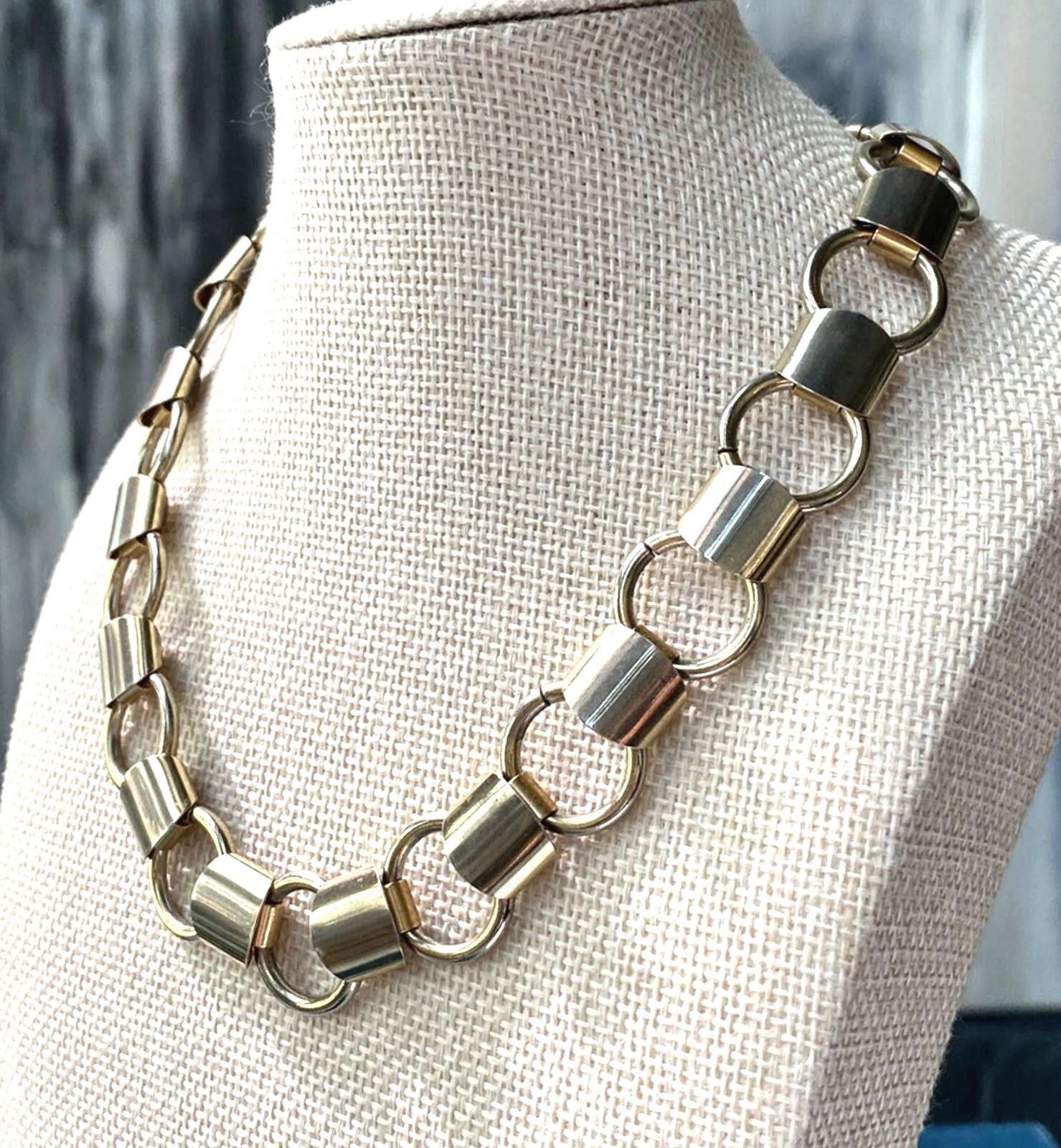 Other Vintage Donald Stannard Gold Tone Link Necklace Signed Rare Size ONE SIZE - 6 Thumbnail