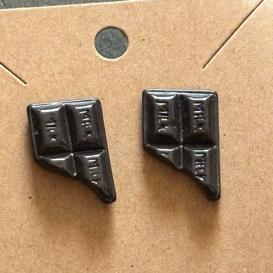 Other chocolate bar brown stud earrings Size ONE SIZE - 2 Thumbnail