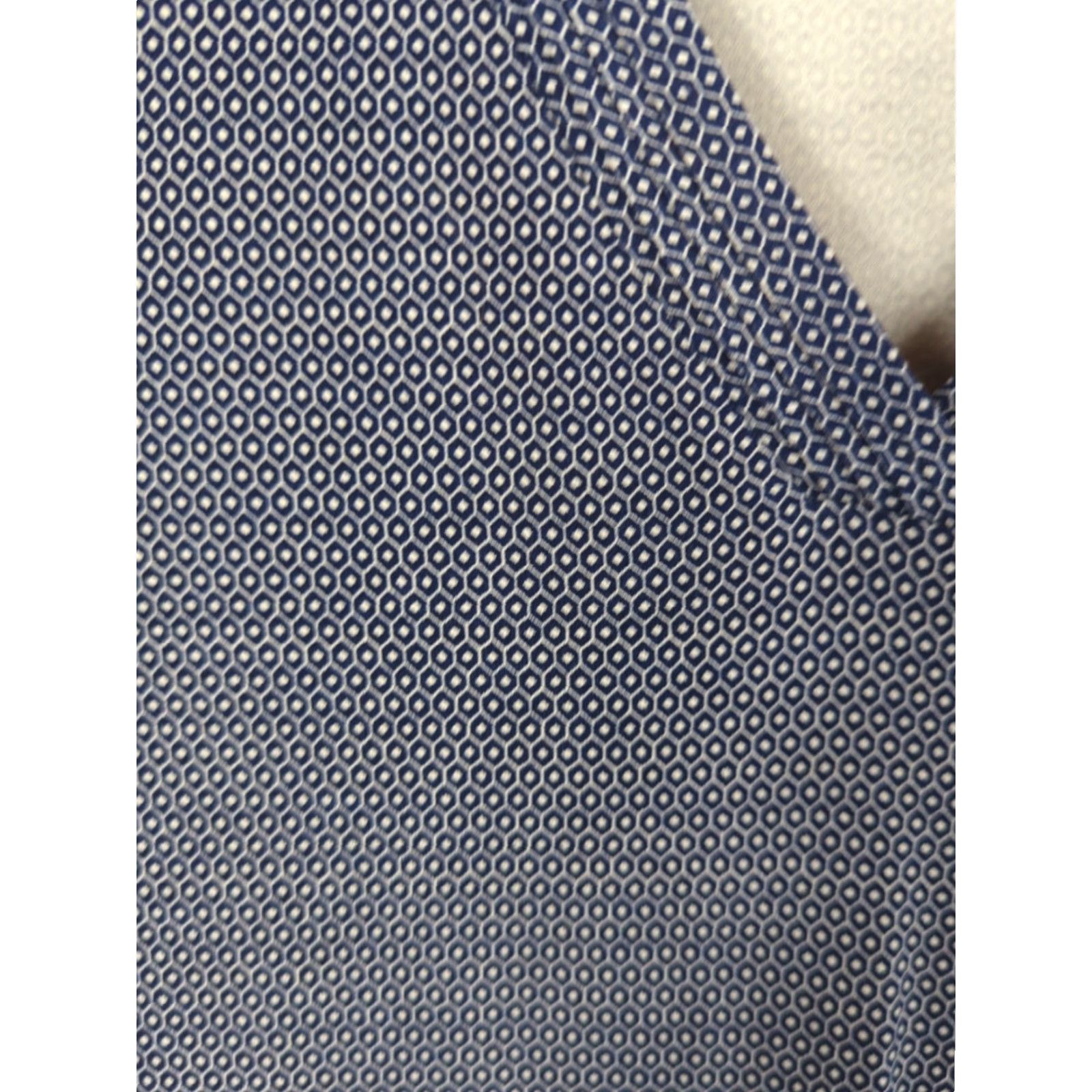 Talbots Talbots Blouse Women's Medium Navy Geometric V-Neck 3/4 Sleeve Shirt Casual Pullover Top Size M / US 6-8 / IT 42-44 - 2 Thumbnail