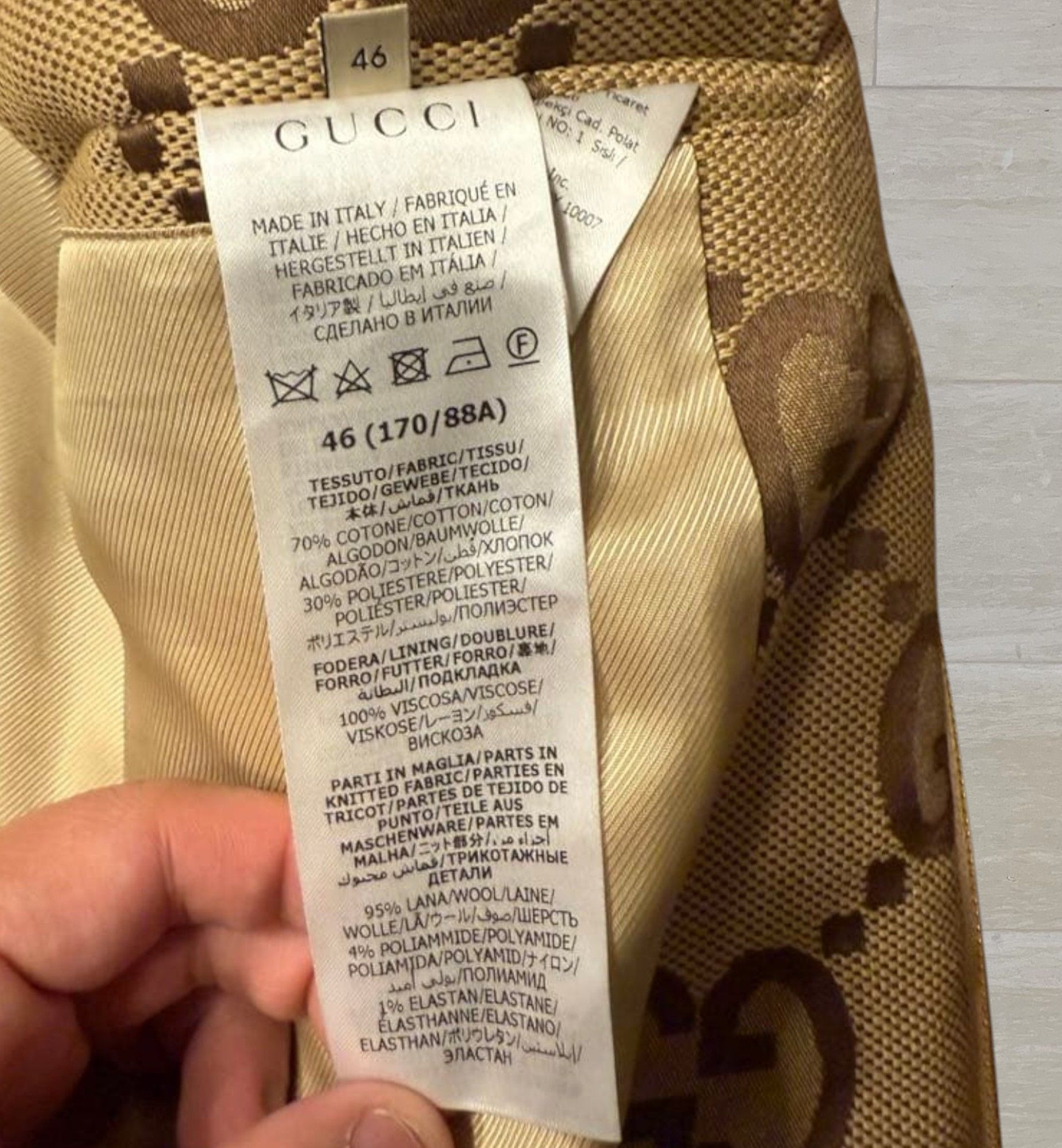 Gucci Gucci GG Jumbo Monogram Canvas Jacket Full Zip Size US M / EU 48-50 / 2 - 4 Thumbnail