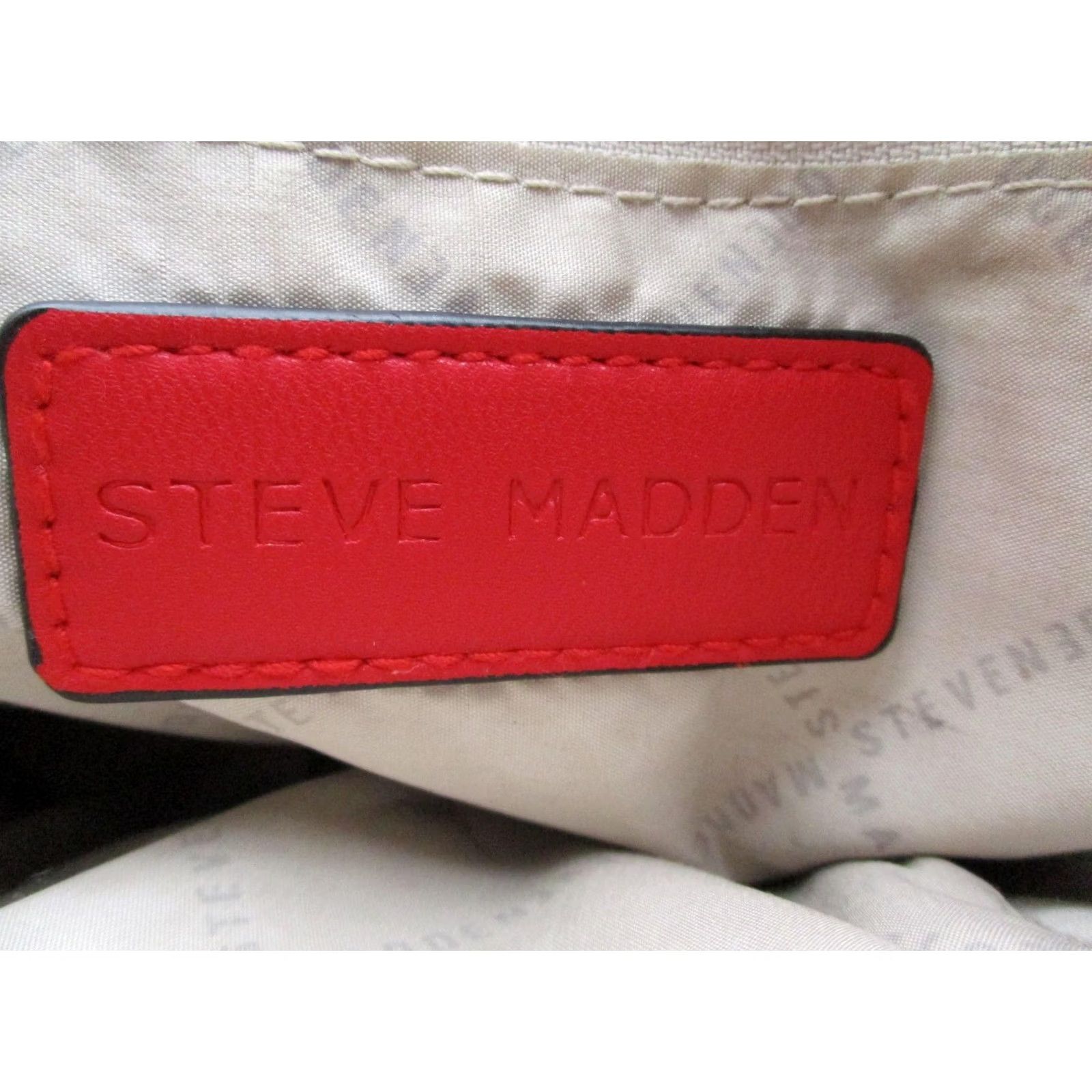 Steve Madden Steve Madden Crossbody Bag Small Red Quilted Faux Leather Gold SM Logo Womens Size ONE SIZE - 4 Thumbnail