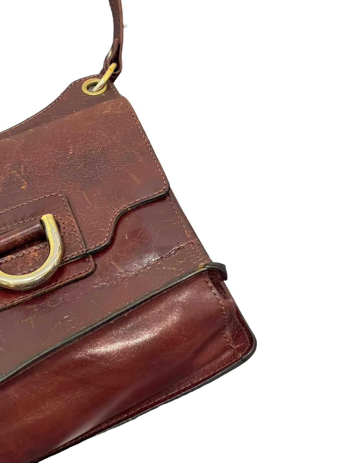Genuine Leather Full Leather Patina Vtg Unknown Japan Bag Cross Body 1🟩 Size ONE SIZE - 10 Thumbnail