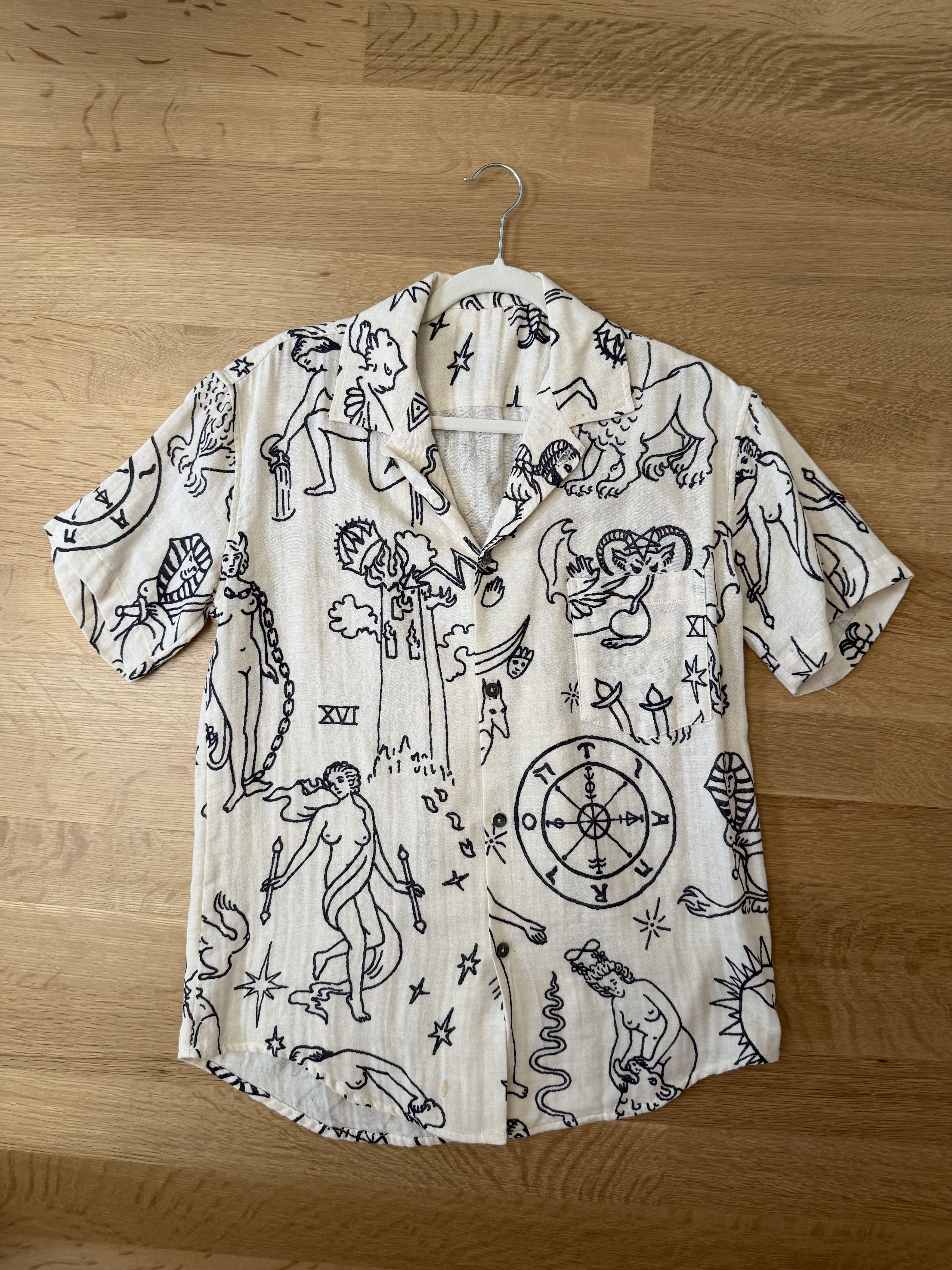 Elder Statesman Printed Short Sleeve Button Down