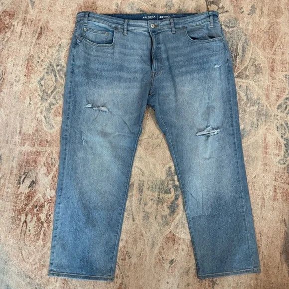 Arizona Jean Co. Arizona Men's Athletic Tapered Distressed Denim Jeans 48x29 Size US 44 / EU 60 - 1 Thumbnail