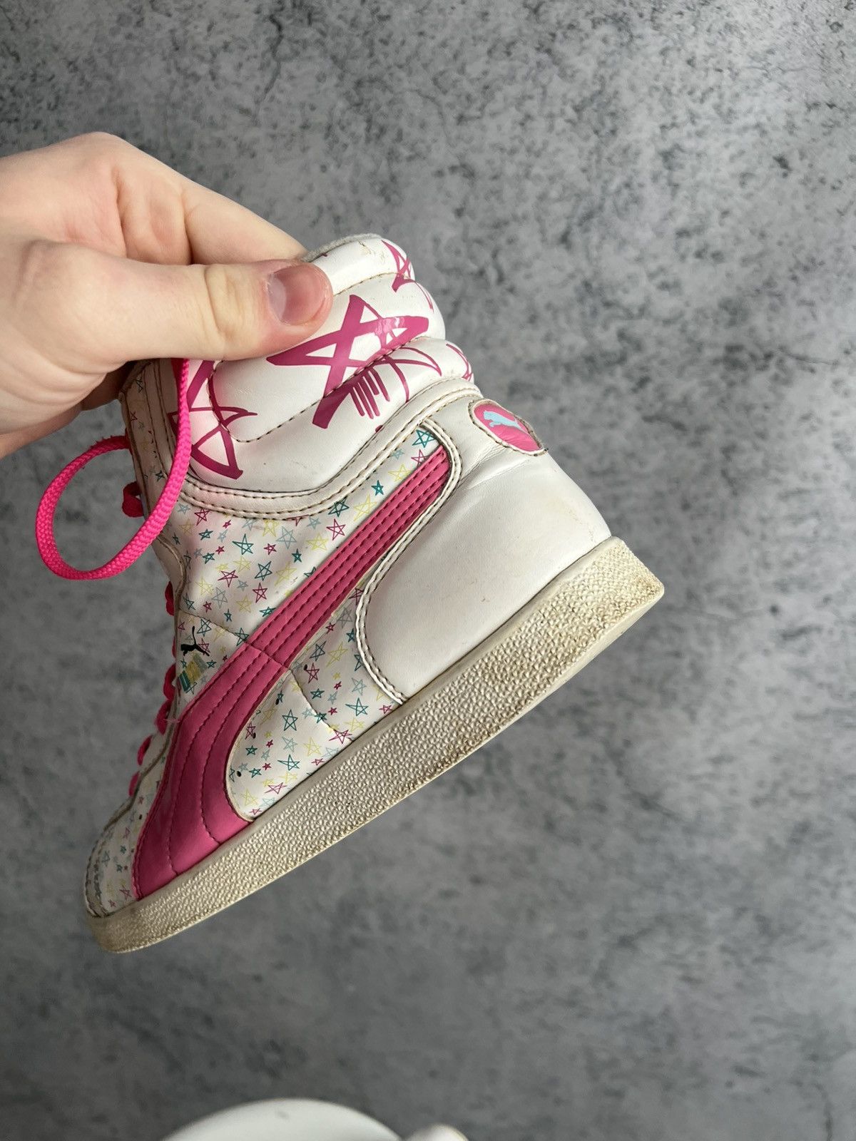 Puma Vintage Puma High Top Sneakers Y2K Style 2000s Hype Size US 10 / IT 40 - 16 Thumbnail
