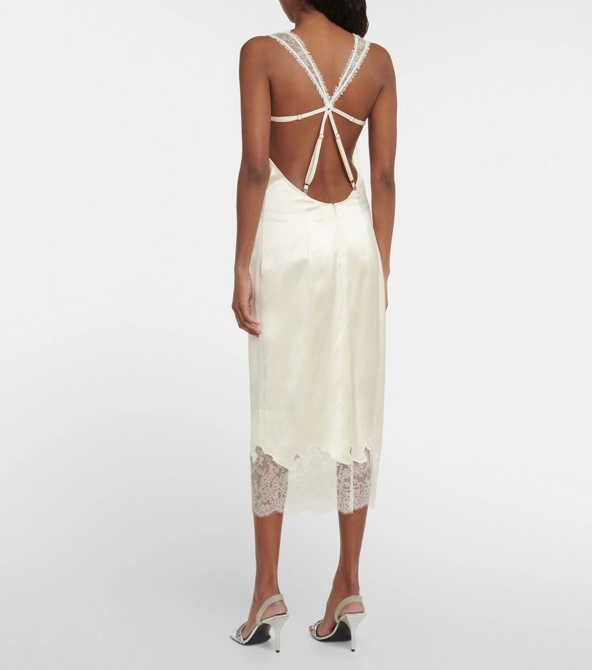 Givenchy o1y0925 Midi Dress in Ivory Size S / US 4 / IT 40 - 5 Thumbnail