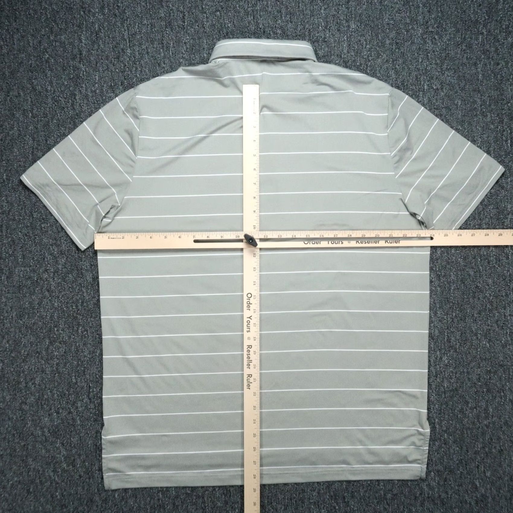 RLX Ralph Lauren RLX Ralph Lauren Shirt Mens Large Gray Performance Golf Polo Striped Size US L / EU 52-54 / 3 - 4 Thumbnail