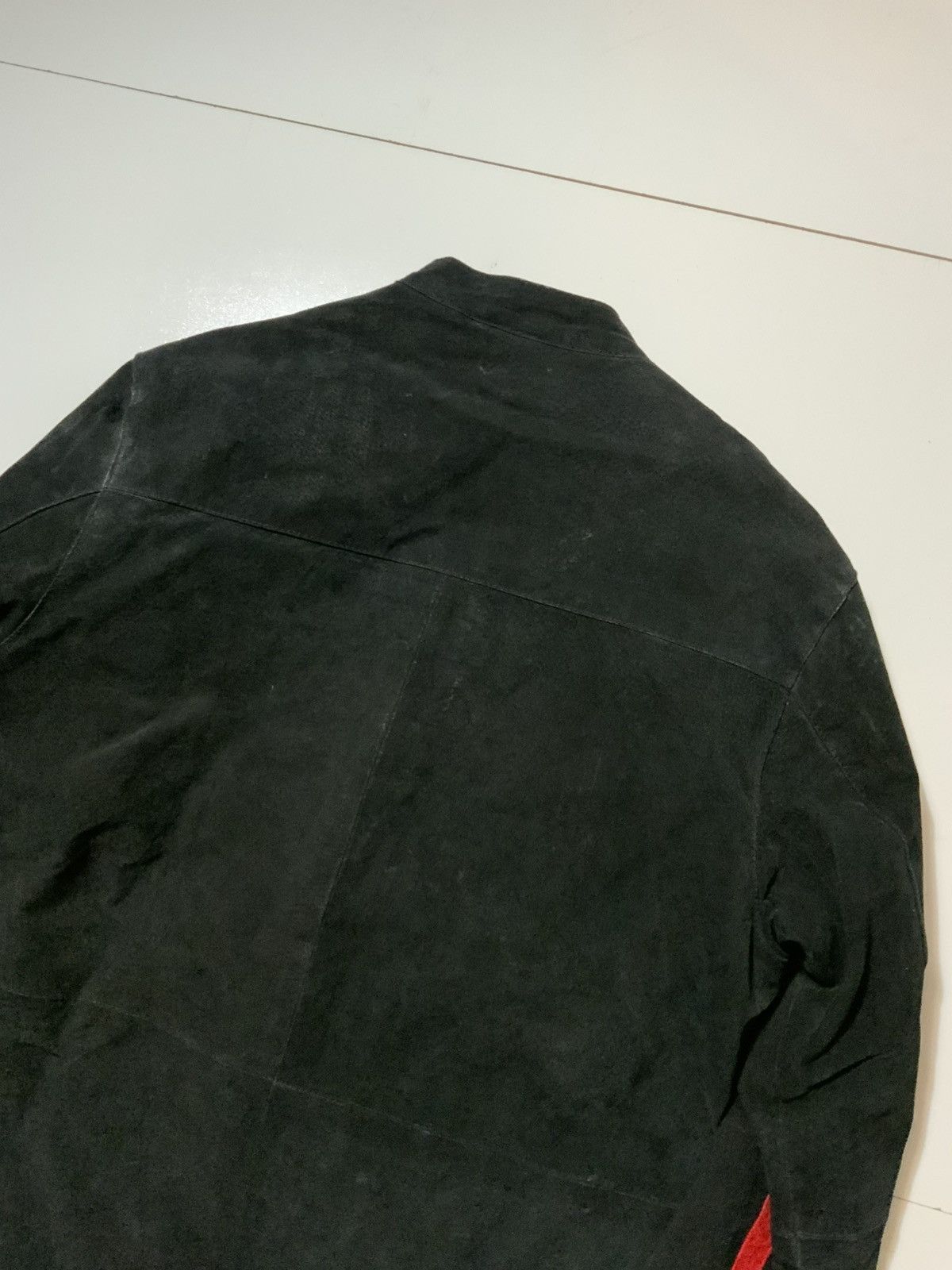 Vintage VTG Y2K Suede Leather Cafe Racer Stripe Motorcycle Jacket Size US L / EU 52-54 / 3 - 4 Thumbnail