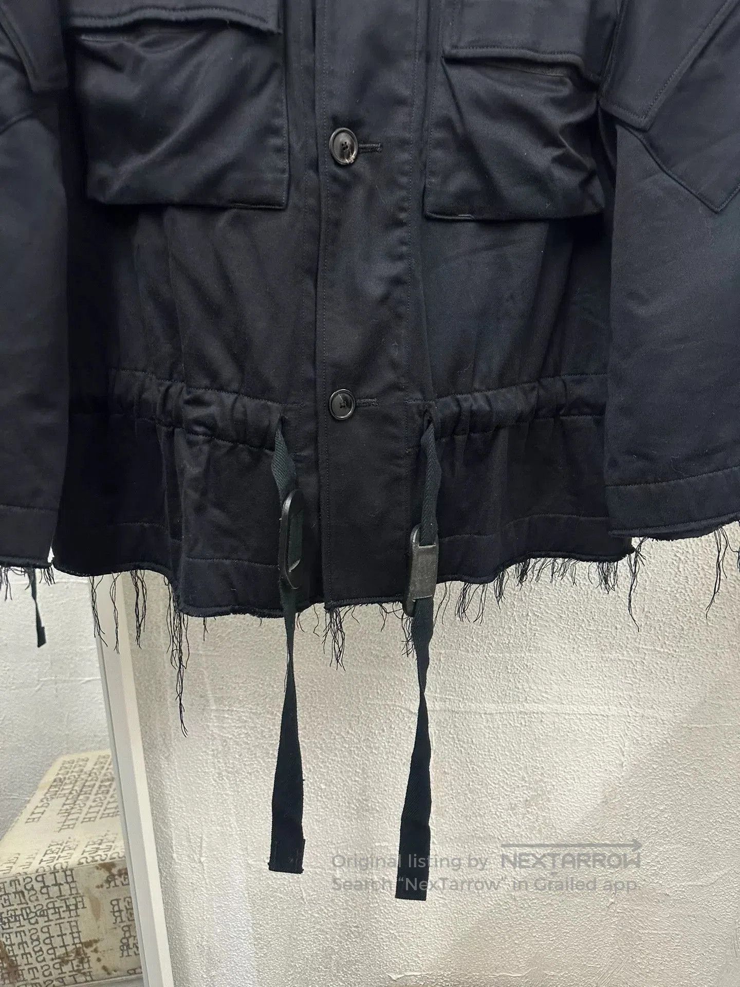 Takahiromiyashita The Soloist. black oversized jacket with frayed hem. Size US L / EU 52-54 / 3 - 3 Thumbnail