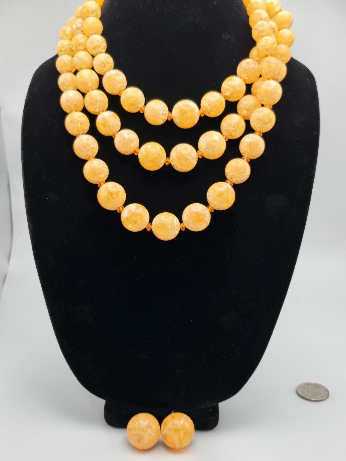 Other Vintage Crown Trifari Lucite Necklace & Earring Sets Size ONE SIZE - 1 Thumbnail
