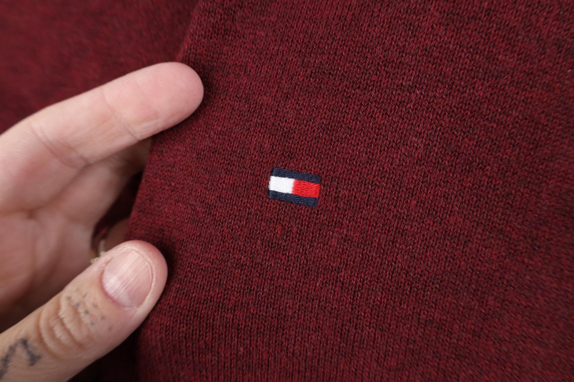 Tommy Hilfiger Vintage Y2K Tommy Hilfiger Cotton Knit Crewneck Sweater Red Size US XXL / EU 58 / 5 - 4 Thumbnail