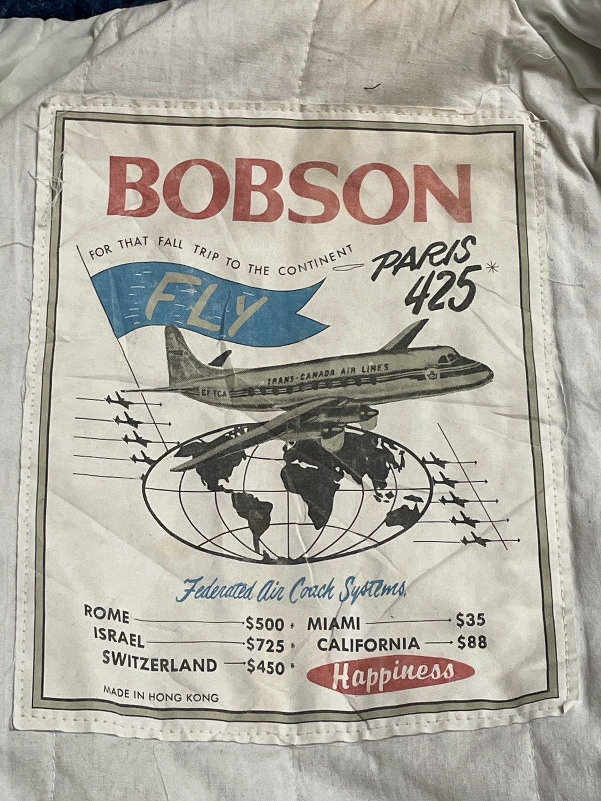 Vintage Vintage Brand Bobson Bomber Denim Jacket 1990s Size US L / EU 52-54 / 3 - 11 Thumbnail