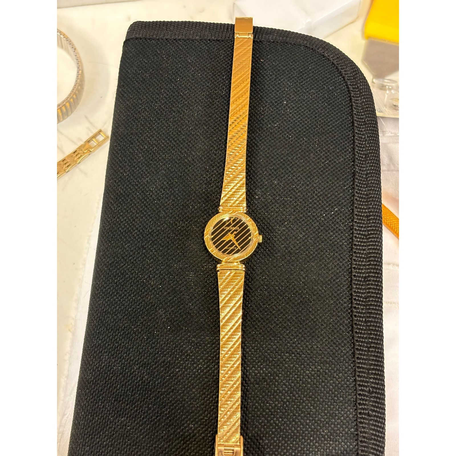 Seiko Rare Helbros Gold Tone Women’s Watch! New Battery! Size ONE SIZE - 4 Thumbnail