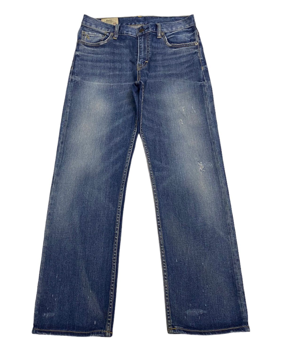 POLO RALPH LAUREN DISTRESSED SLIM FIT DENIM JEANS