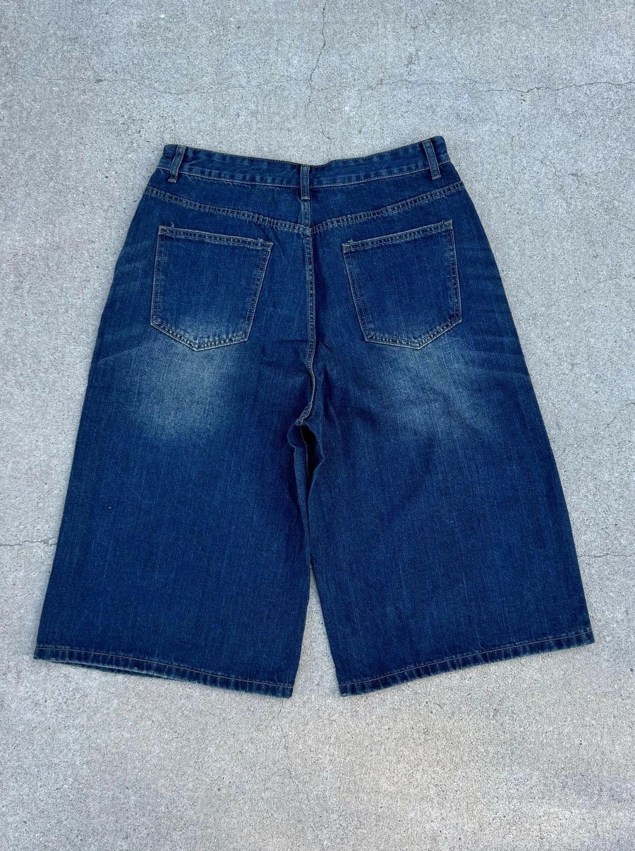 Japanese Brand Navy washed Jorts Size US 32 / EU 48 - 2 Thumbnail