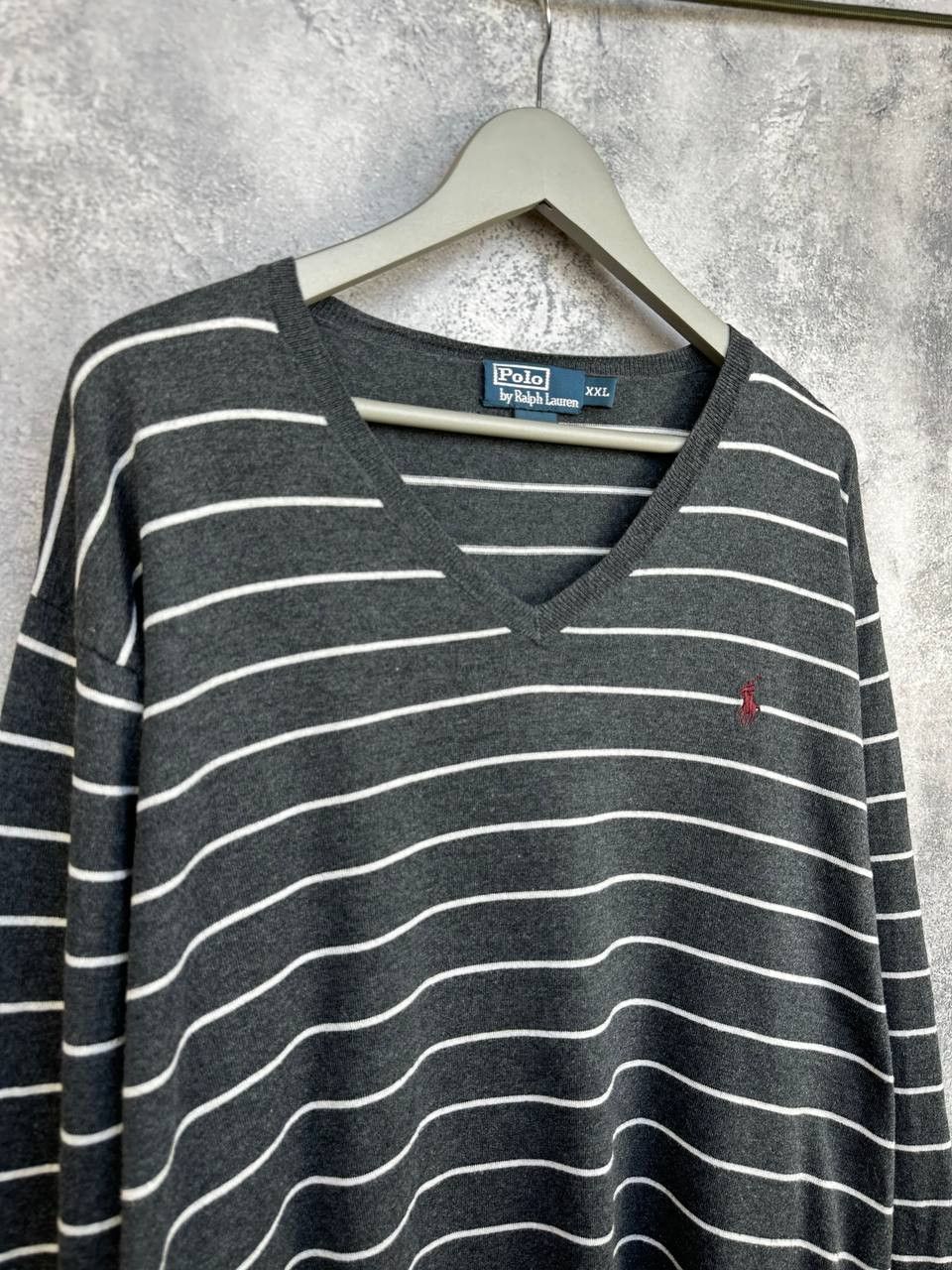Polo Ralph Lauren Polo Ralph Lauren Vintage V-Neck Striped Sweater Jumper Size US XXL / EU 58 / 5 - 3 Thumbnail