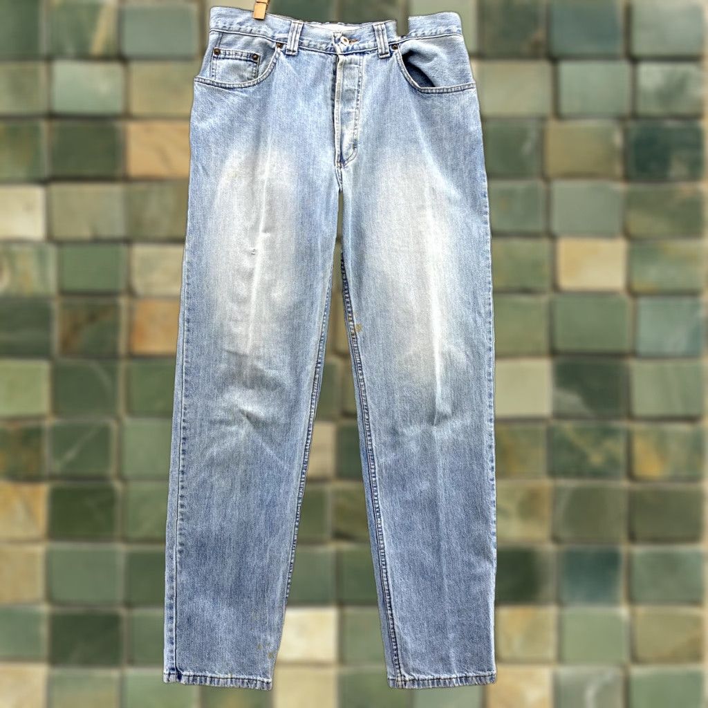 VINTAGE Banana Republic Jeans Men 32x32 Button Fly 90's Straight Denim Blue 32x32 Mens Vintage Banana Republic Jeans Style: Straight 90s Streetwear