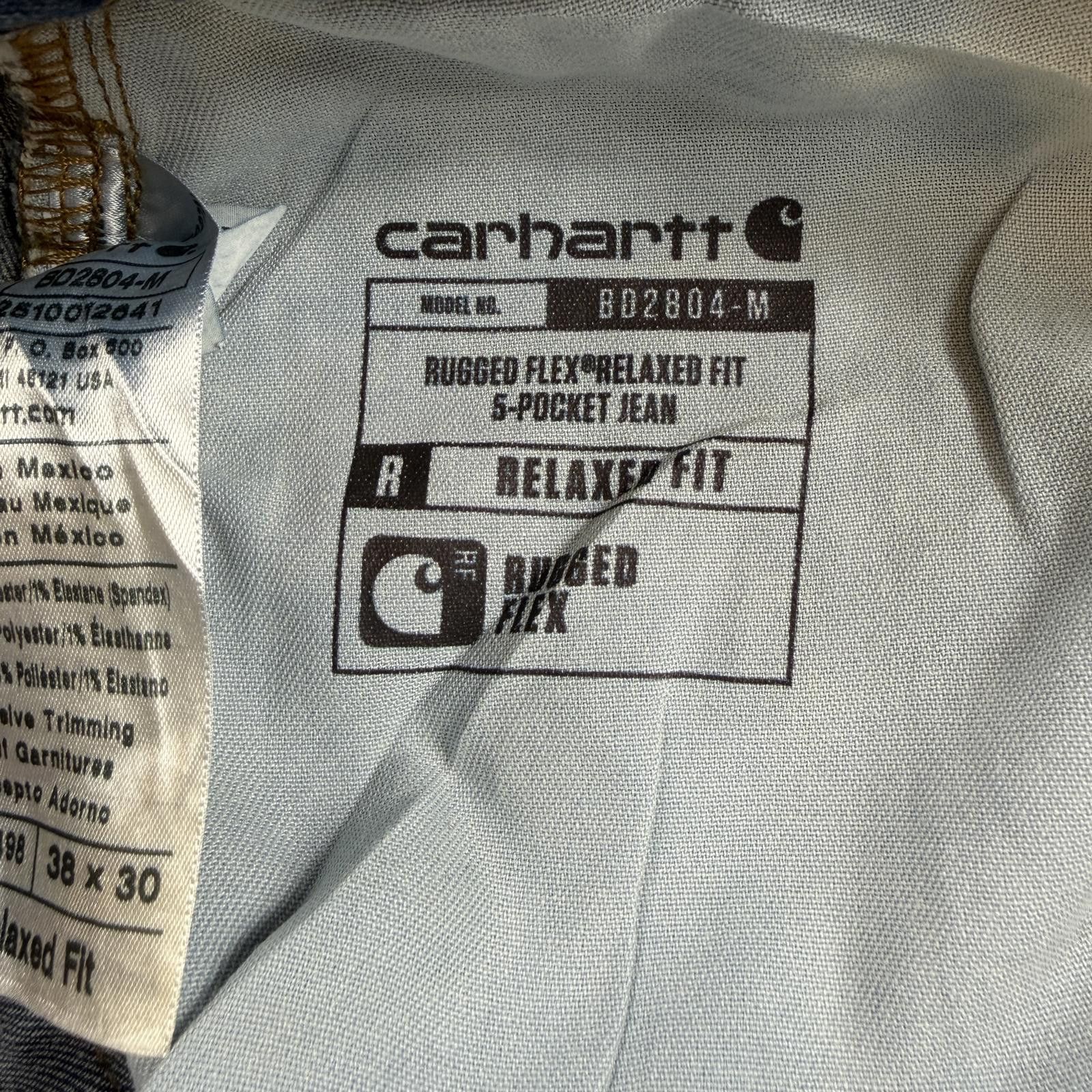Carhartt Carhartt Rugged Flex Relaxed Fit Jeans 38x30 Blue Denim Work Size US 38 / EU 54 - 6 Thumbnail